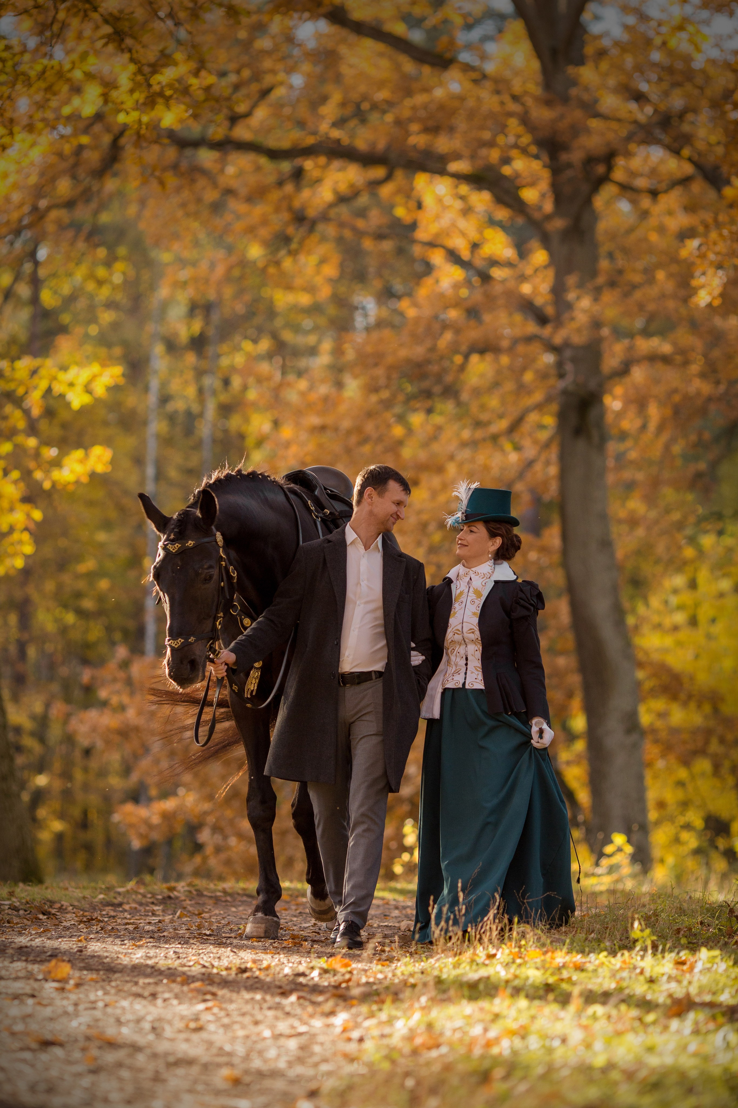 Фотосессия с лошадью в историческом стиле