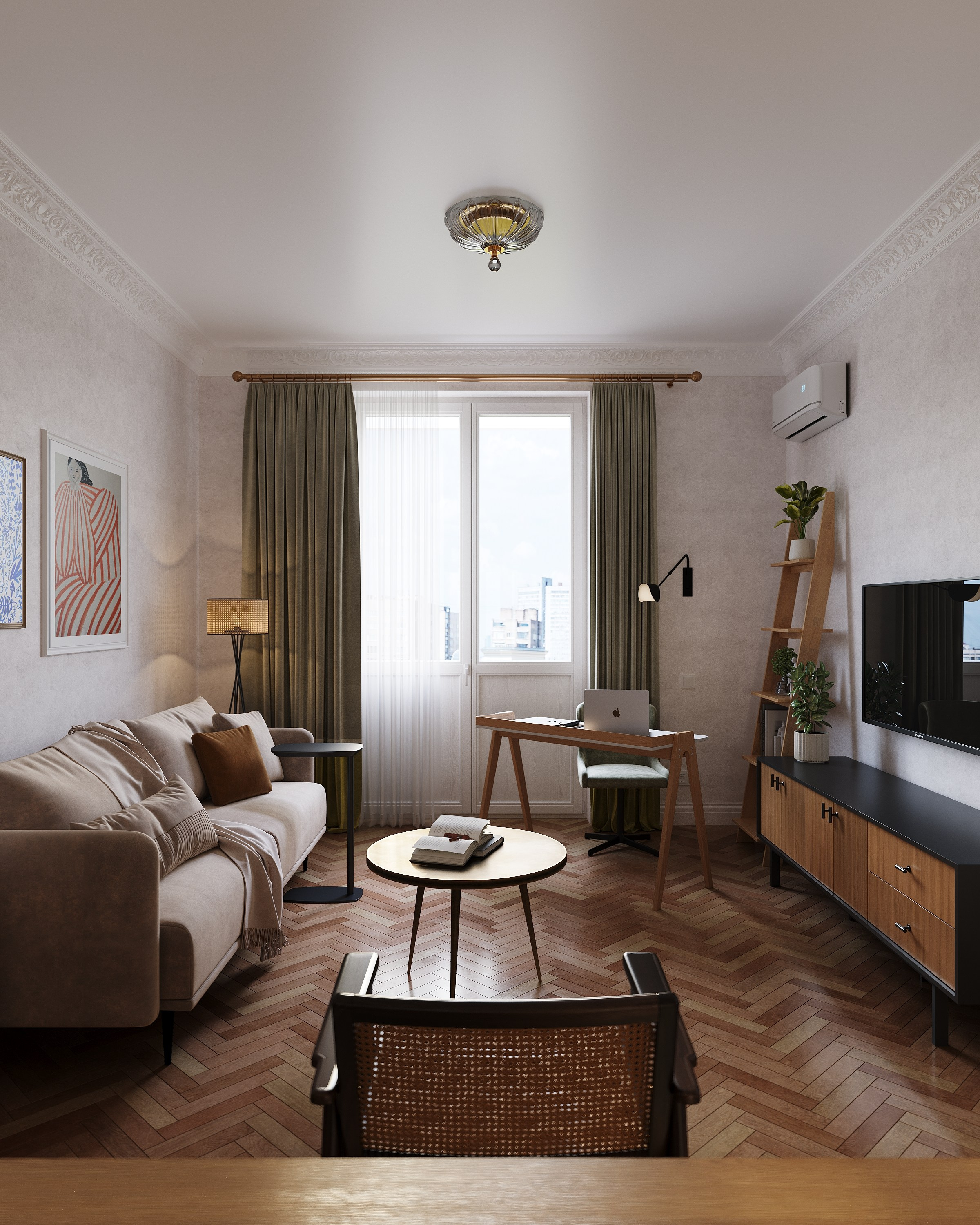 ДП Маяковский. 3D визуализация интерьера