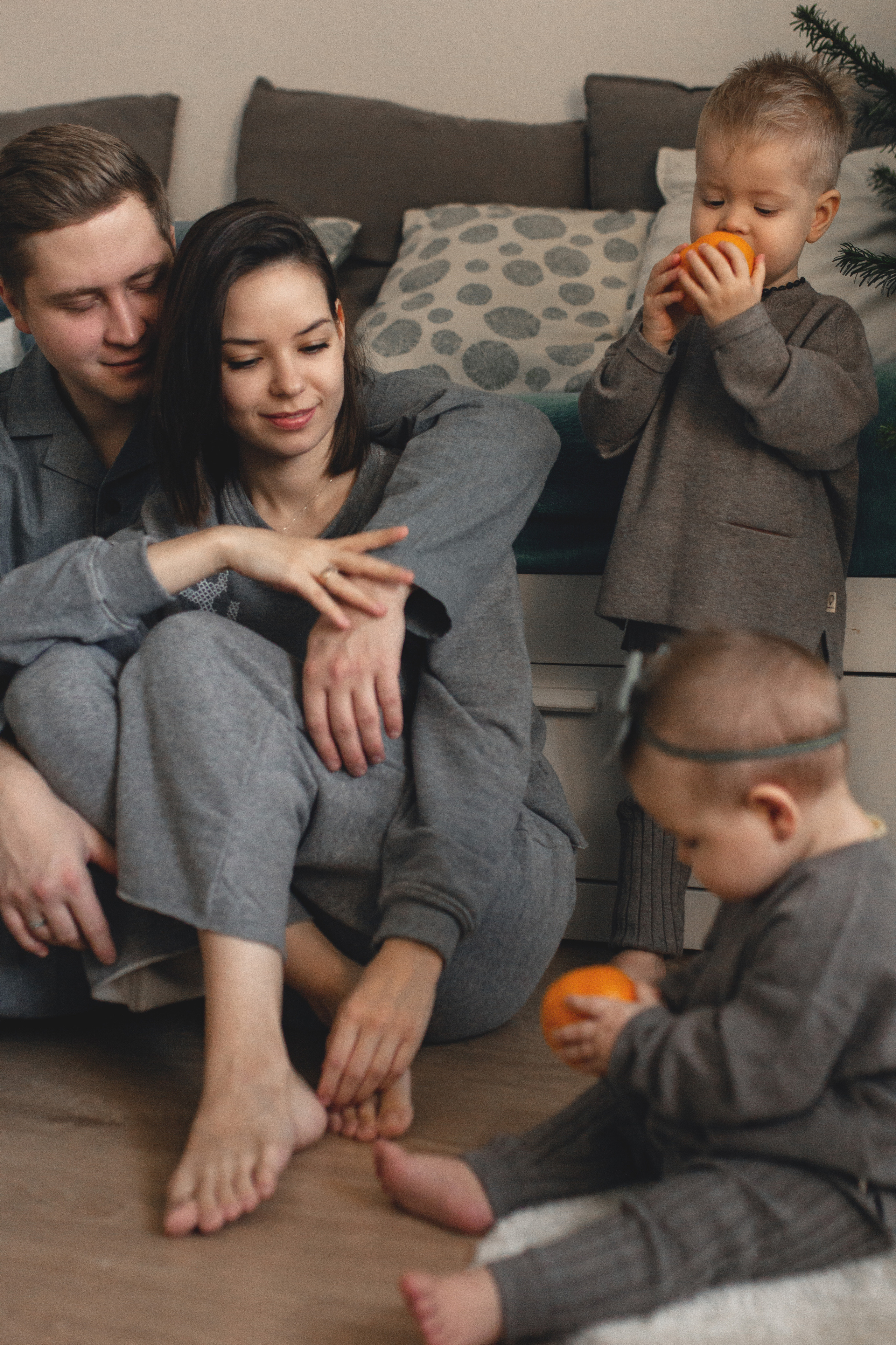 Семейная новогодняя фотосессия. Фотограф из Санкт-Петербурга Оксана Валковая. Женский портрет. Портрет