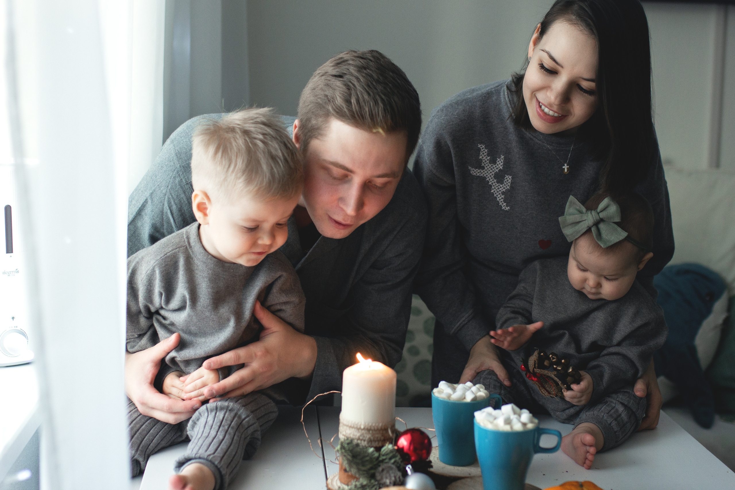 Семейная новогодняя фотосессия. Фотограф из Санкт-Петербурга Оксана Валковая. Женский портрет. Портрет