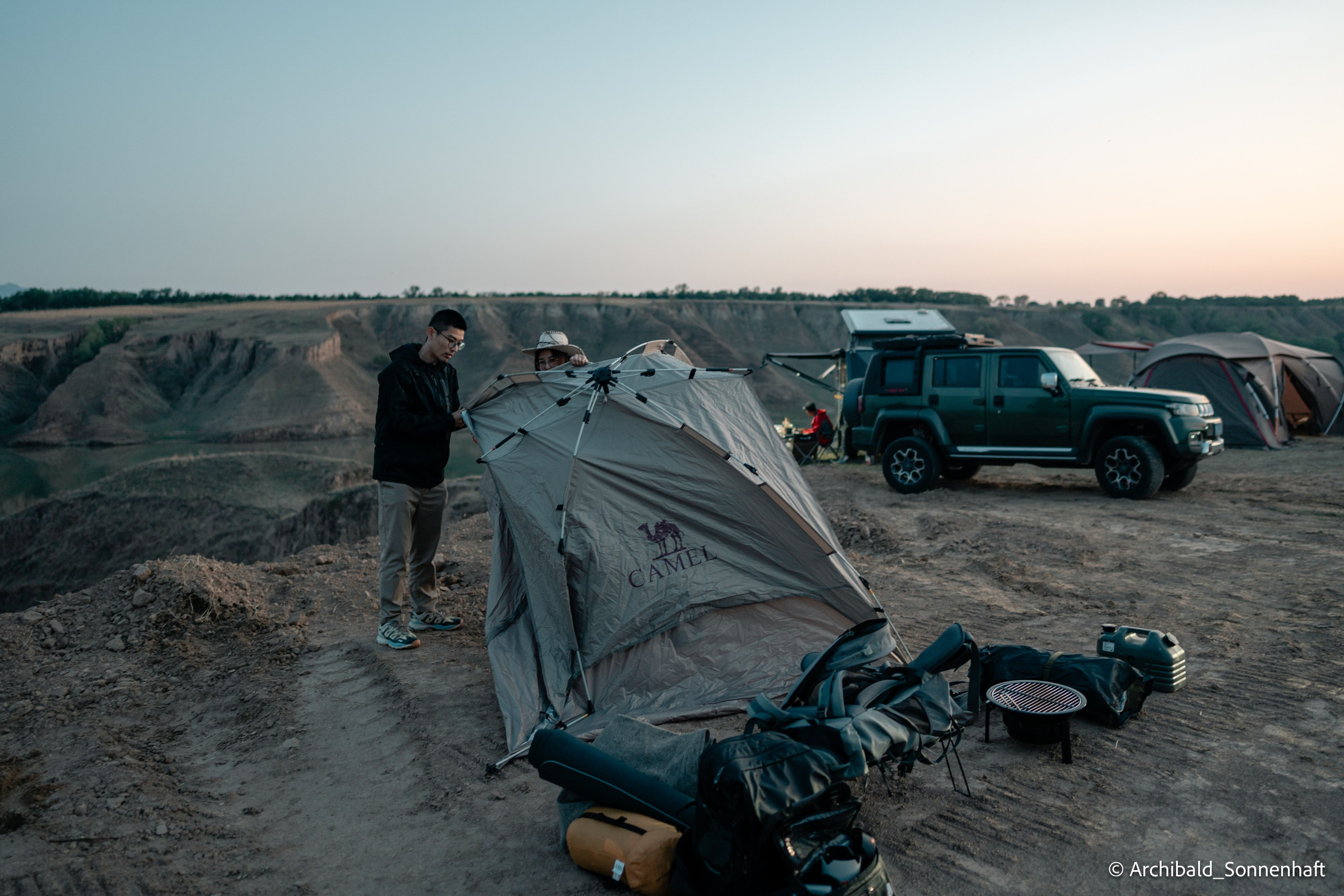 Auto-trip to Datong, Camp. Photographer in Guangzhou, China. Archibald Sonnenhaft