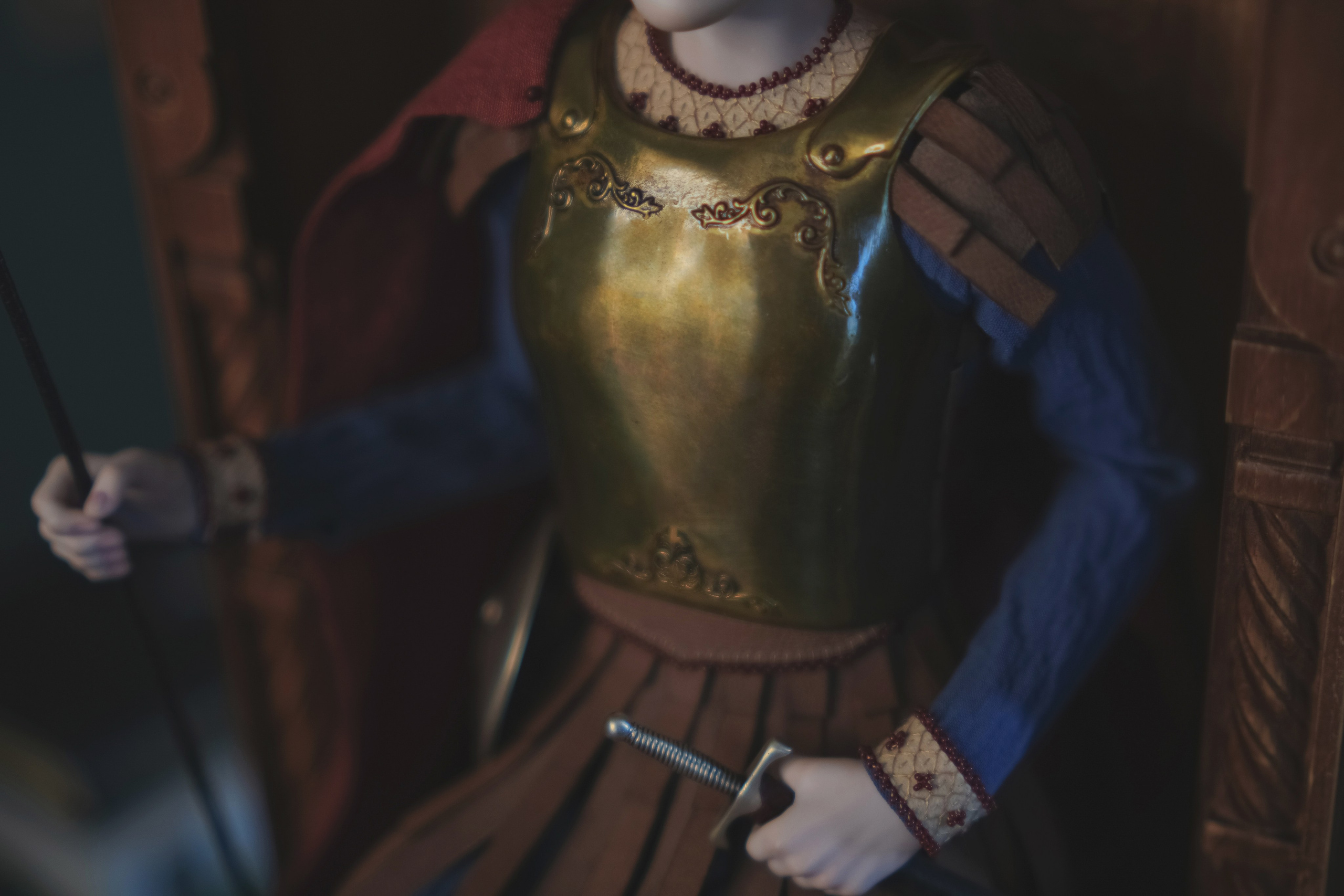 Шарнирная скульптура Святого Георгия 200 тыс руб. Авторские Шарнирные куклы и украшения из фарфора Алексаны Лавринчук