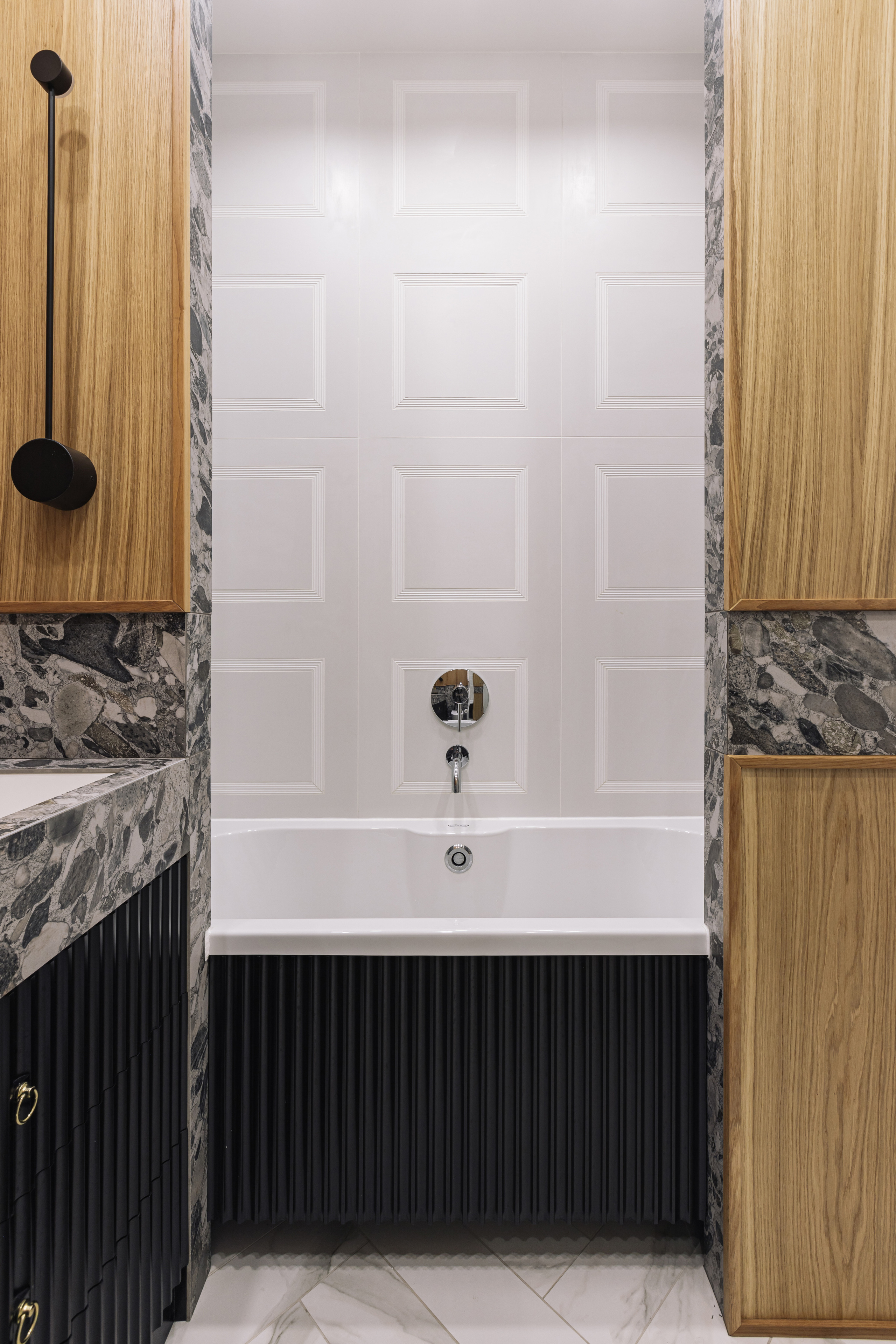 Ванная комната ЖК «Южный Берег» г. Красноярск. Дизайн интерьера от Дмитрия Баландина