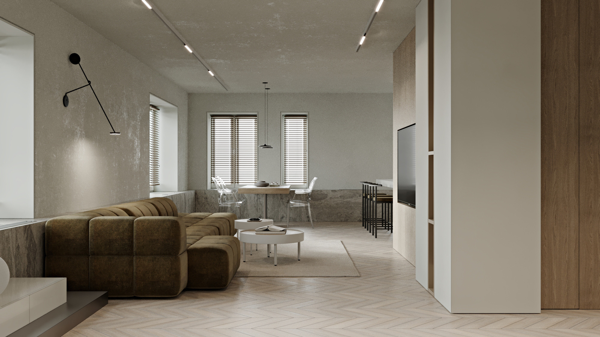 Двухкомнатная квартира ЖК «Южный Берег» г. Красноярск. Дизайн интерьера от Дмитрия Баландина