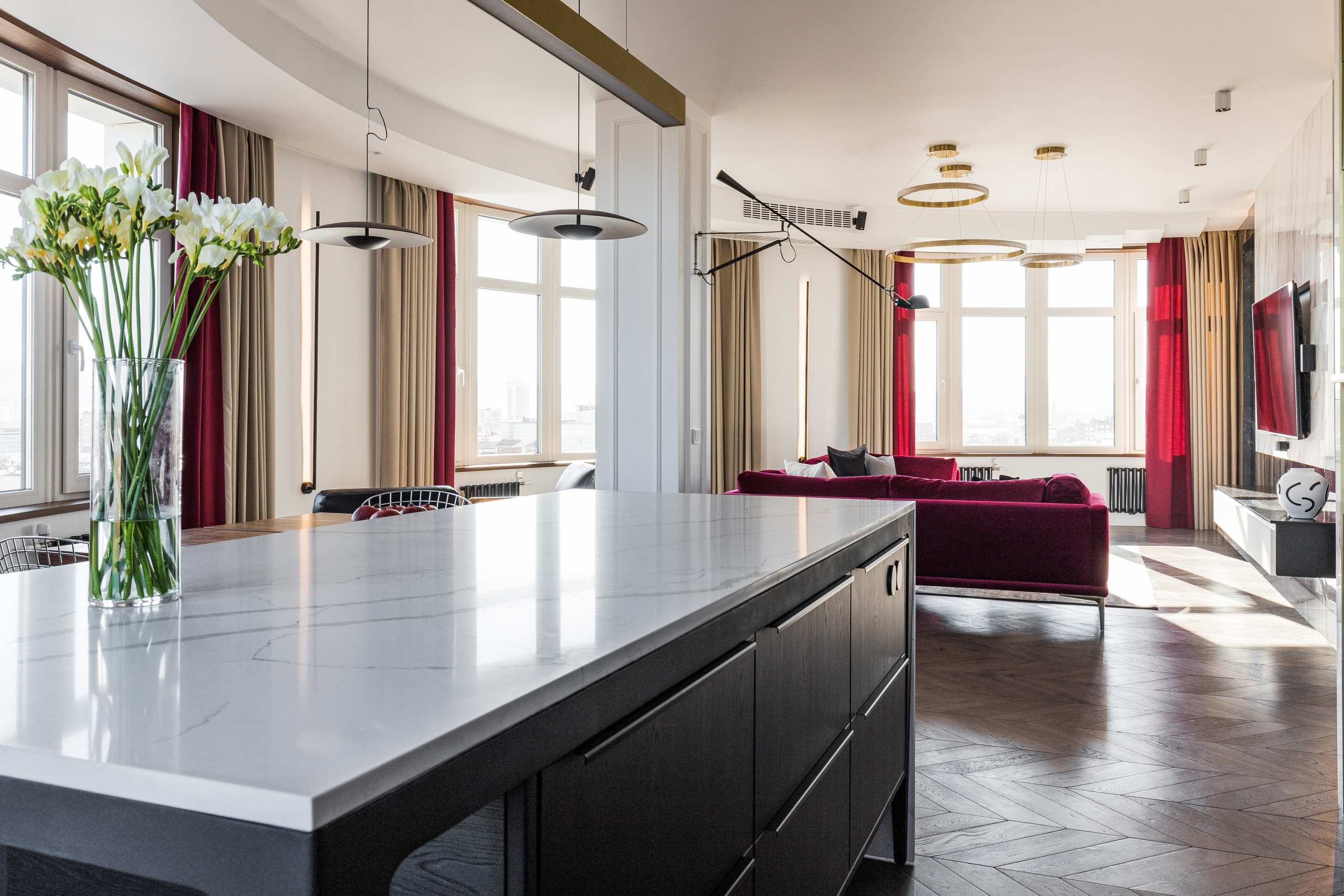 Трехкомнатная квартира ЖК «Адмирал» г. Красноярск. Дизайн интерьера от Дмитрия Баландина