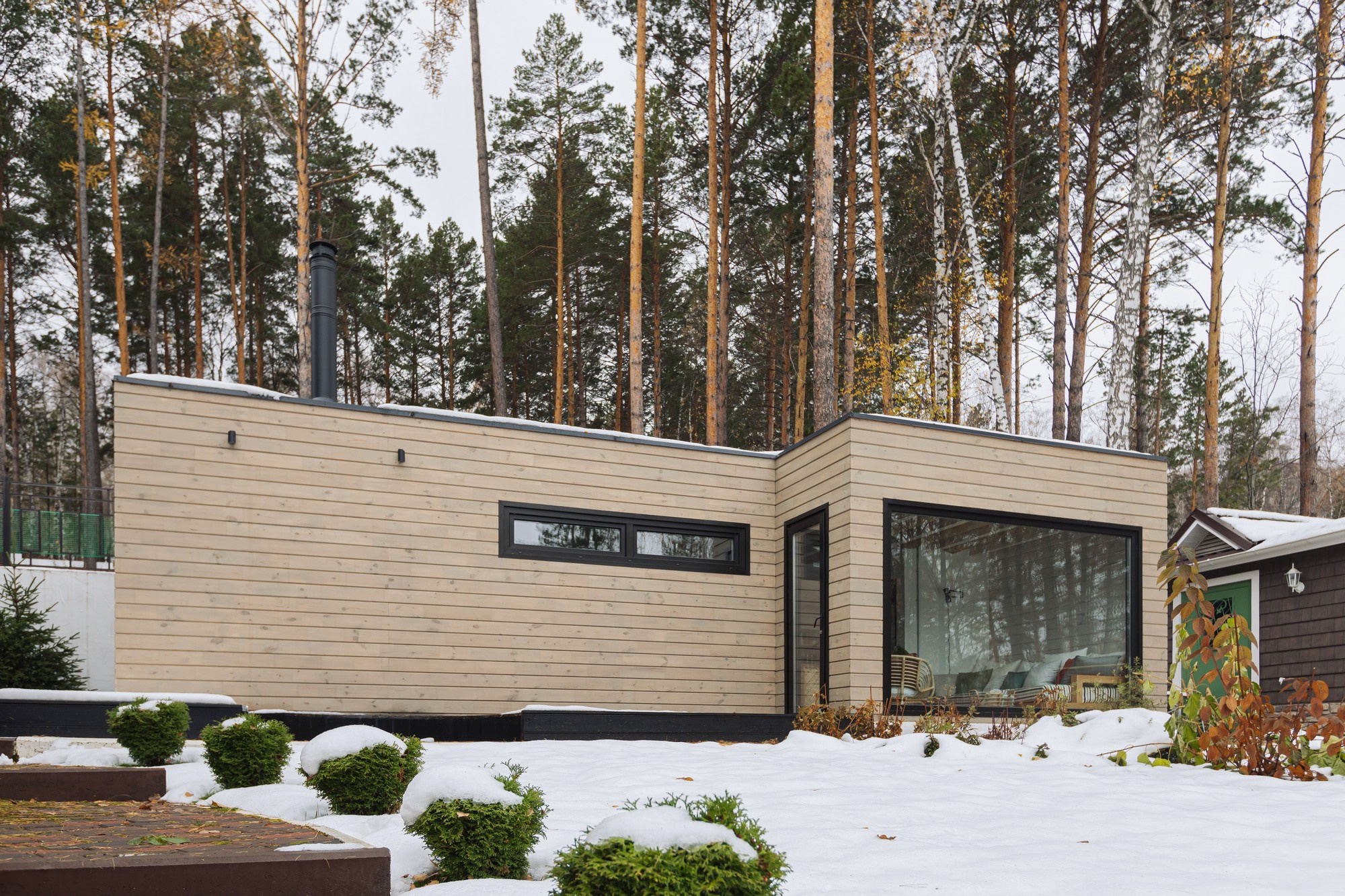 Баня на дровах 25 м² г. Красноярск. Дизайн интерьера от Дмитрия Баландина