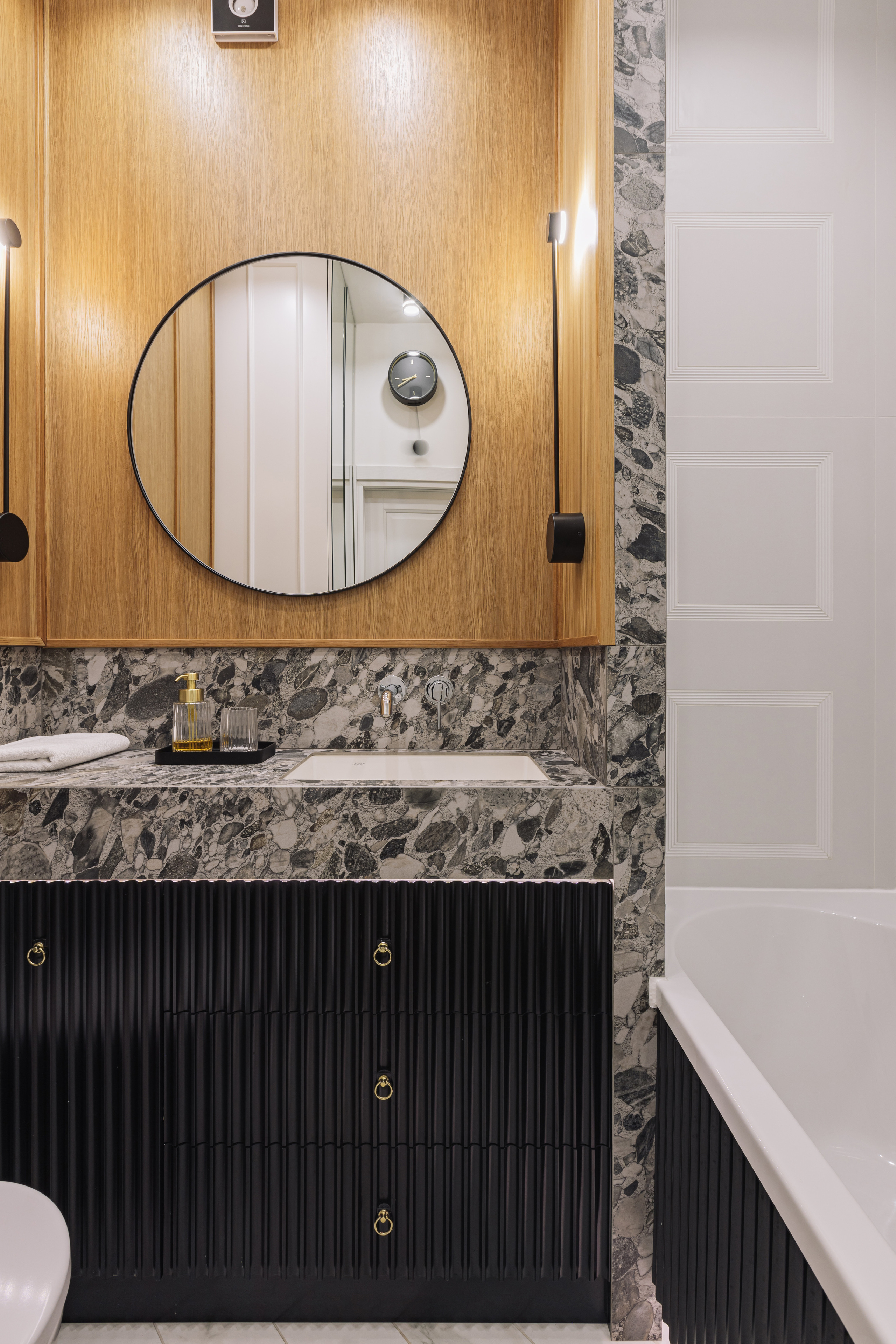 Ванная комната ЖК «Южный Берег» г. Красноярск. Дизайн интерьера от Дмитрия Баландина