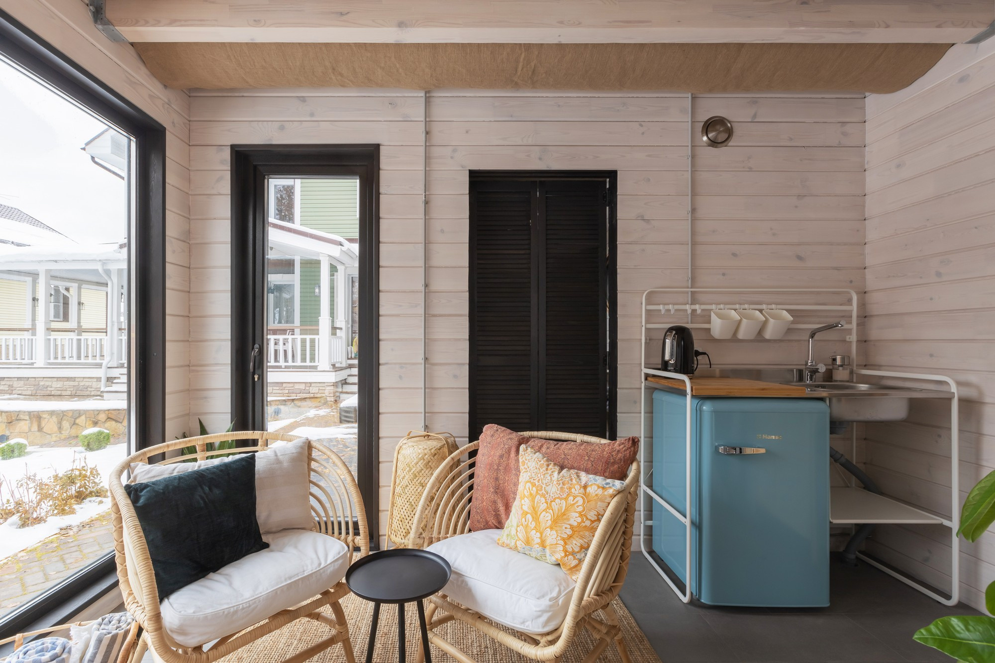 Баня на дровах 25 м² г. Красноярск. Дизайн интерьера от Дмитрия Баландина