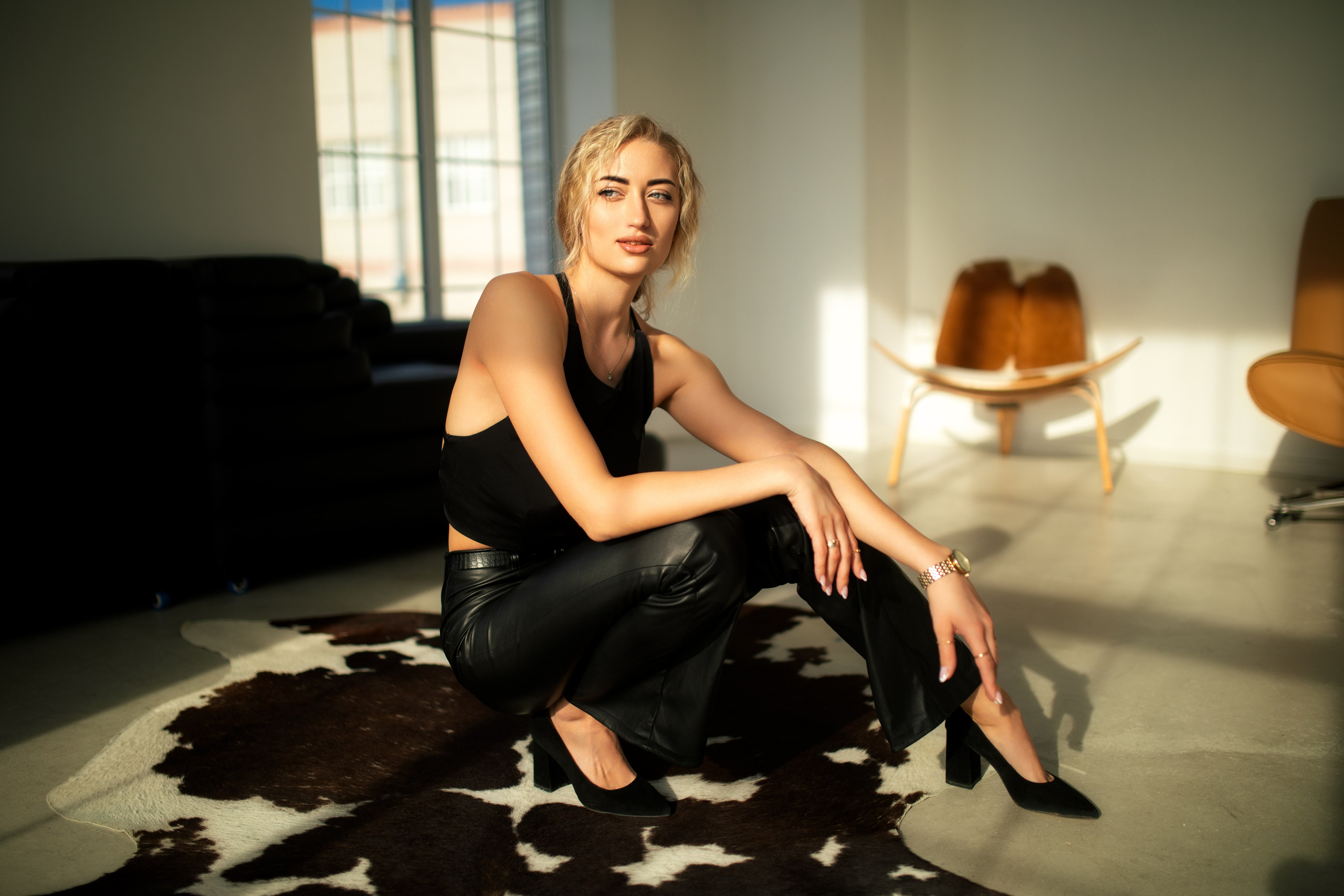 Фотосет с Елизаветой в студии с интерьером в формате для «себя»