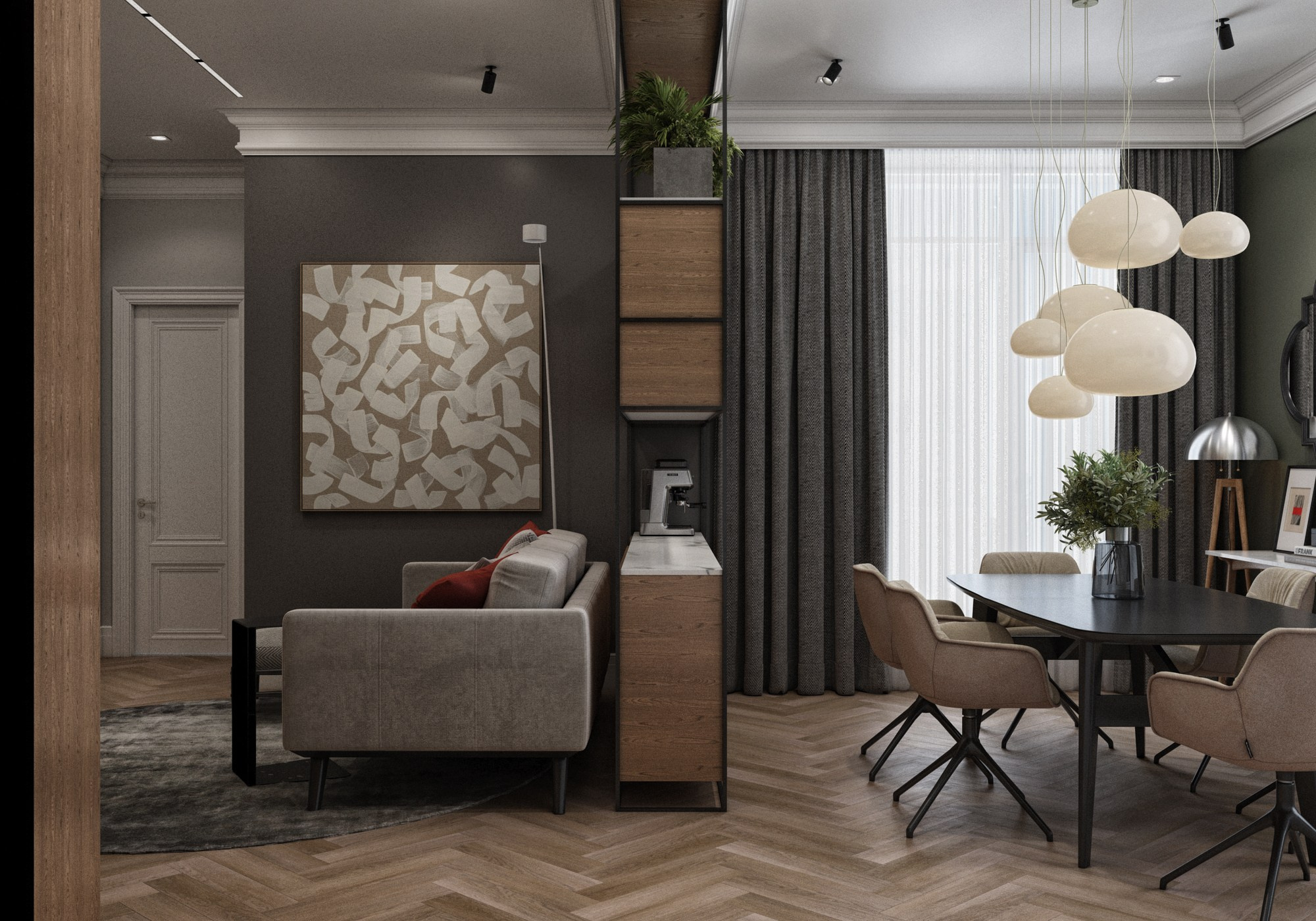 Квартира ЖК Садовый квартал. Дизайн-проекты жилых и общественных пространств во Владивостоке