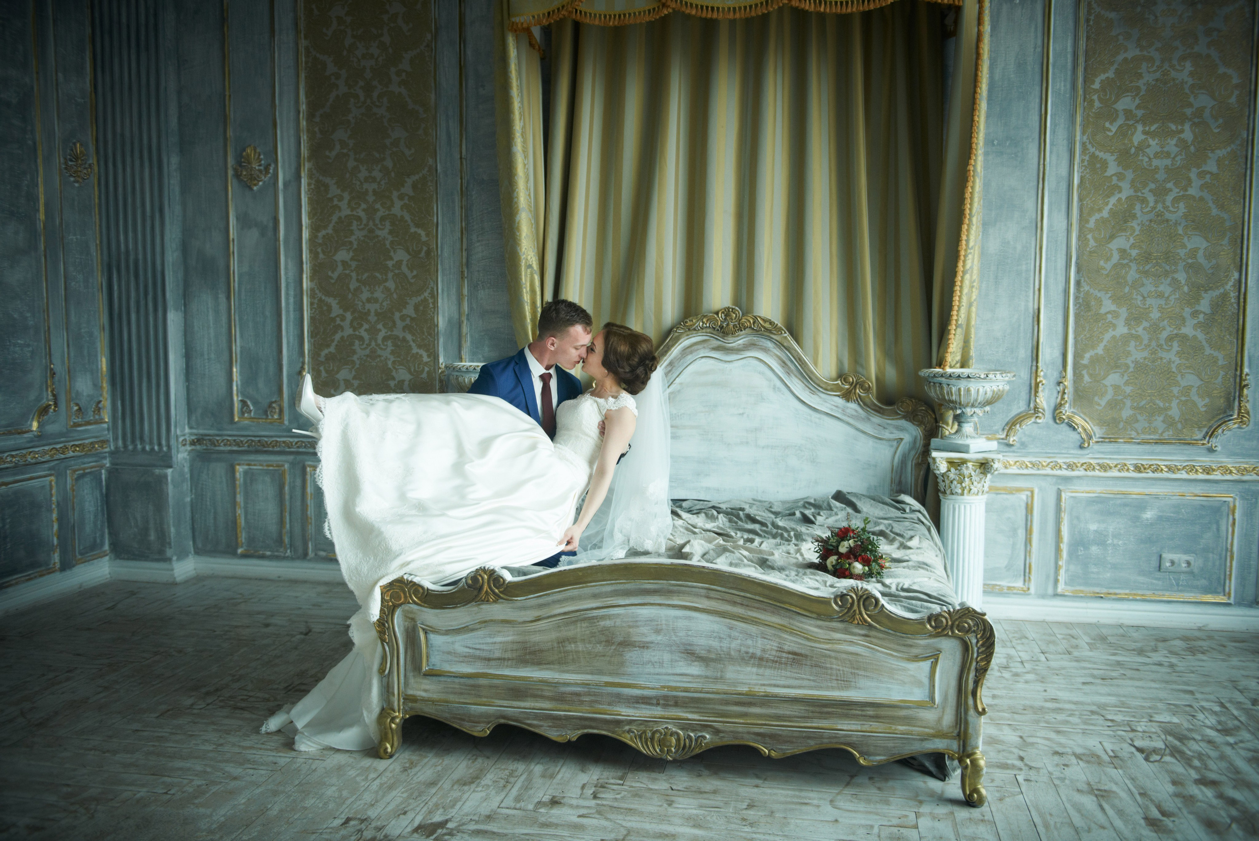 Индира и Дмитрий (свадебная фотосессия в Ботаническом саду и в фотостудии). Портретный, семейный и свадебный фотограф в Санкт-Петербурге и в Пушкине Ширяев Денис