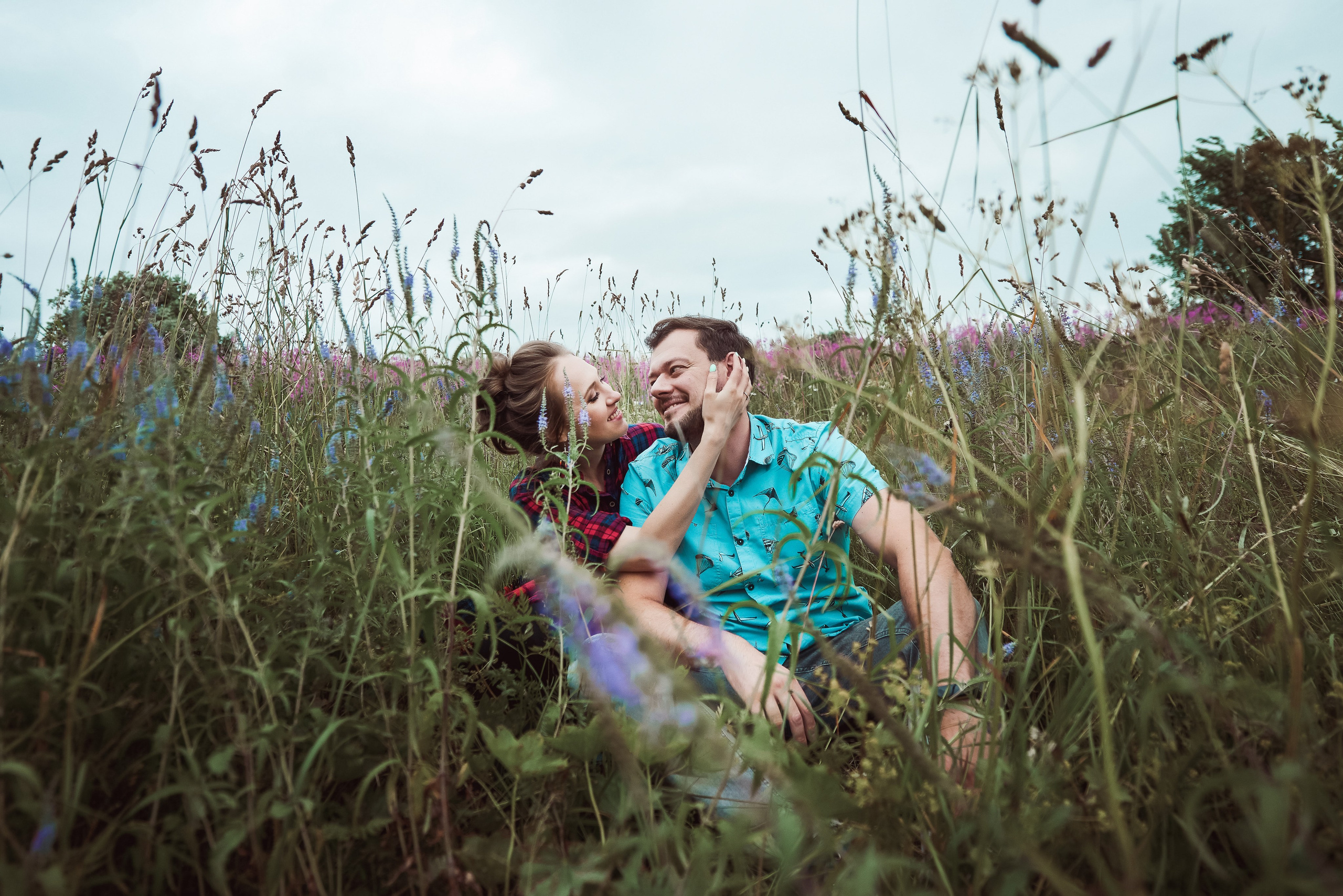 Александра и Вячеслав (фотосессия Love story на природе). Портретный, семейный и свадебный фотограф в Санкт-Петербурге и в Пушкине Ширяев Денис