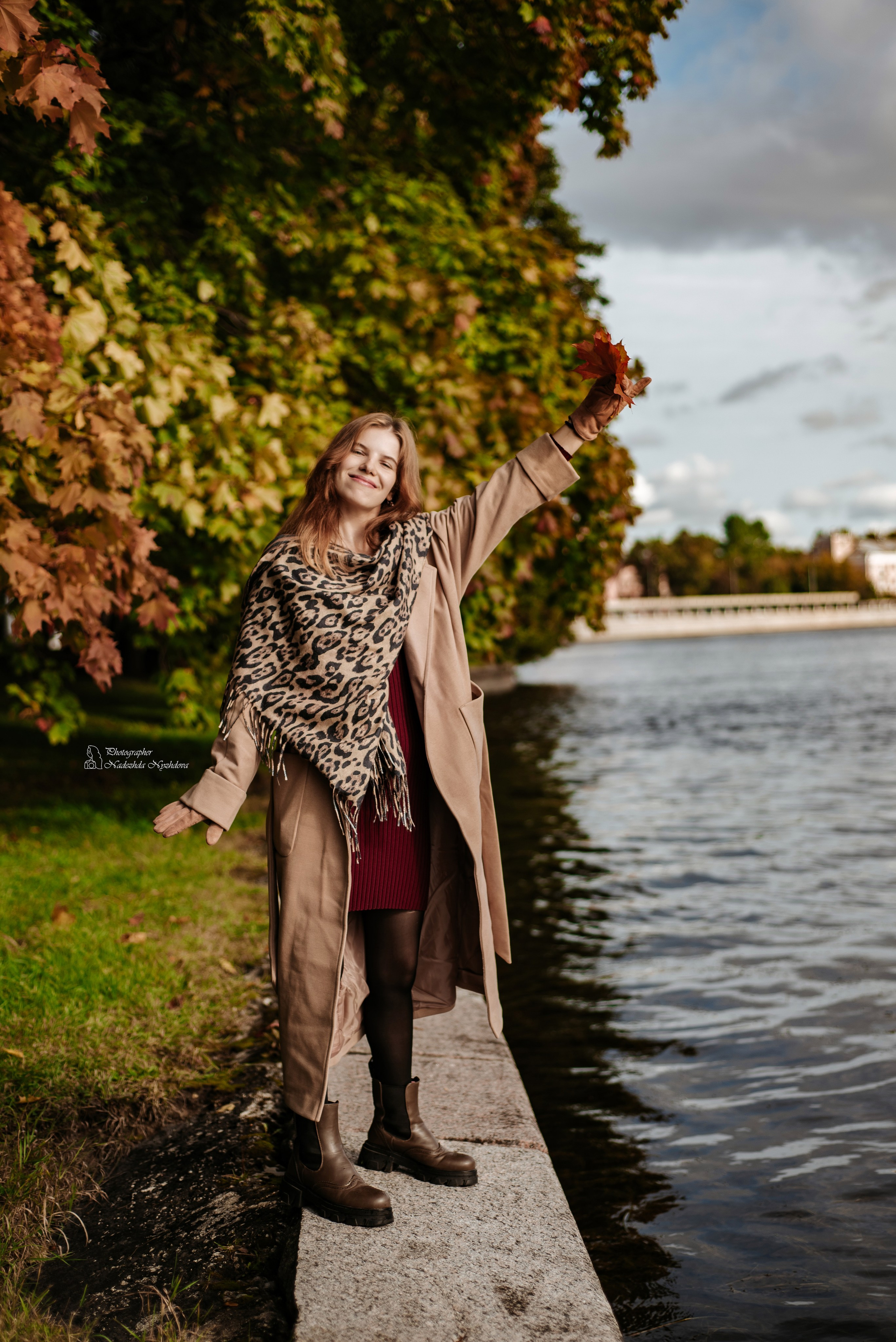 Осеннее утро на Елагине с Дарьей ♡. Свадебный фотограф в Санкт-Петербурге Надежда Нуждова