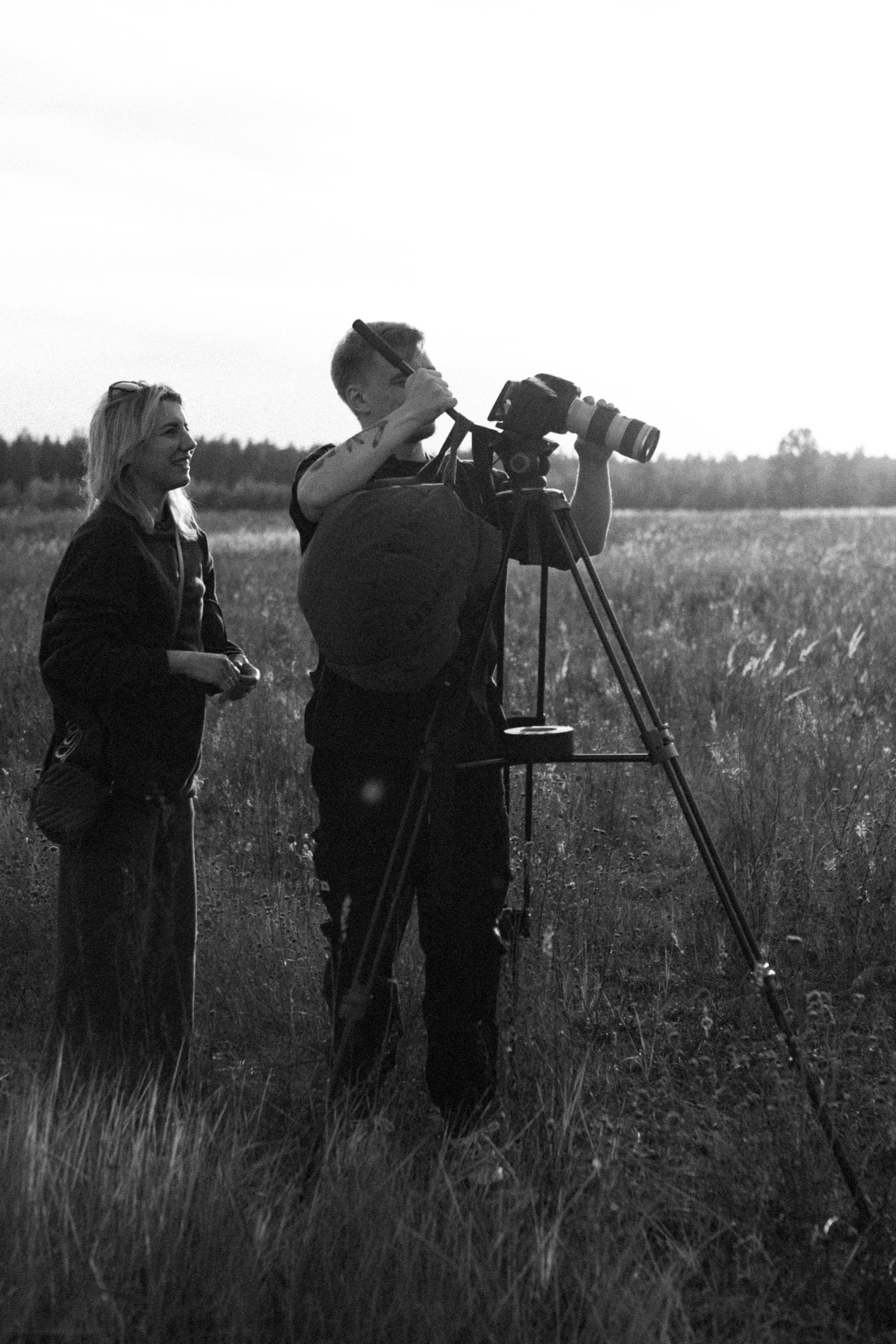 Backstage. Съемка клипа в поле. Фотограф Анастасия Кулешова