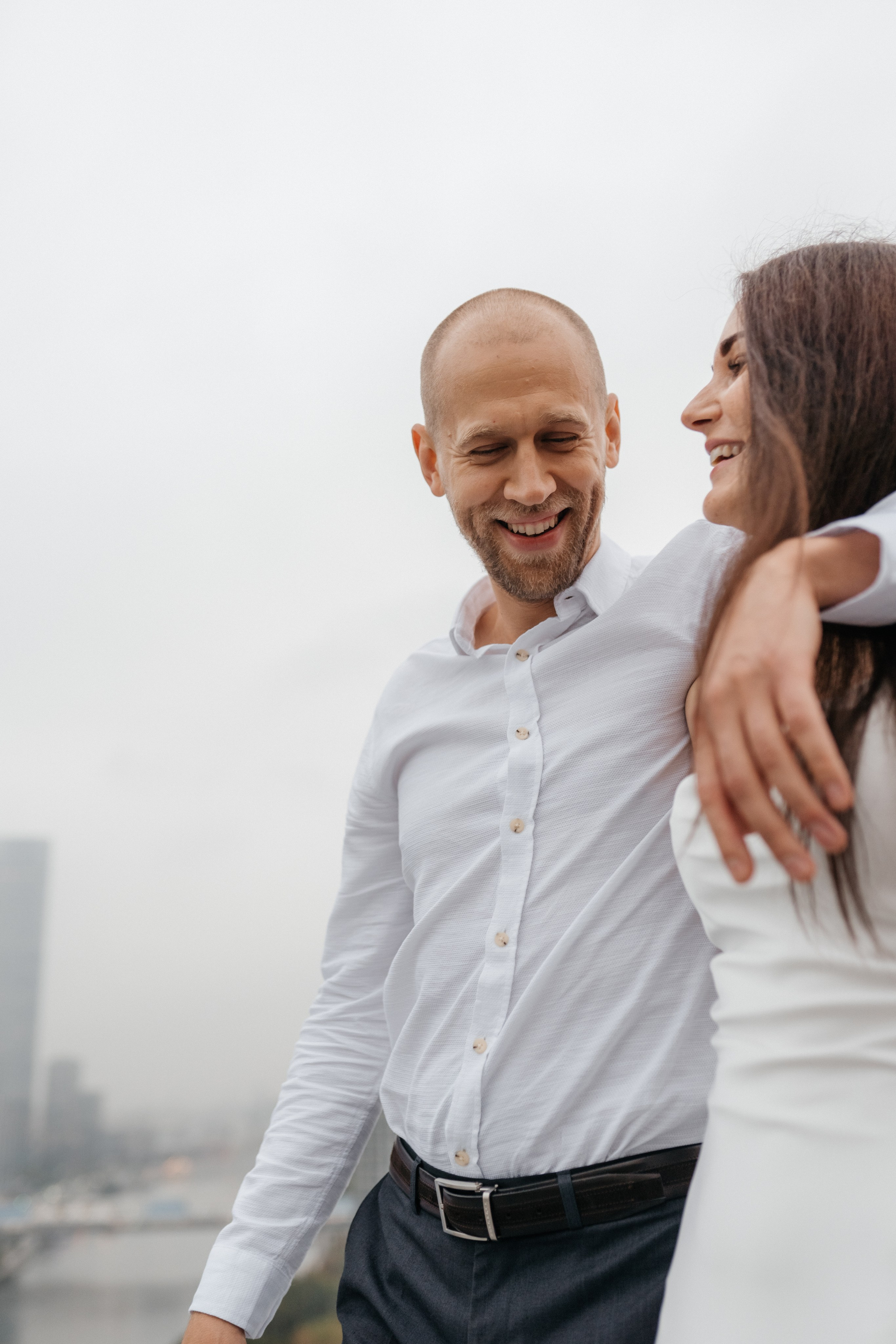 Свадебная прогулка «На крыше». Семейный и свадебный фотограф в Москве Виктория Махова