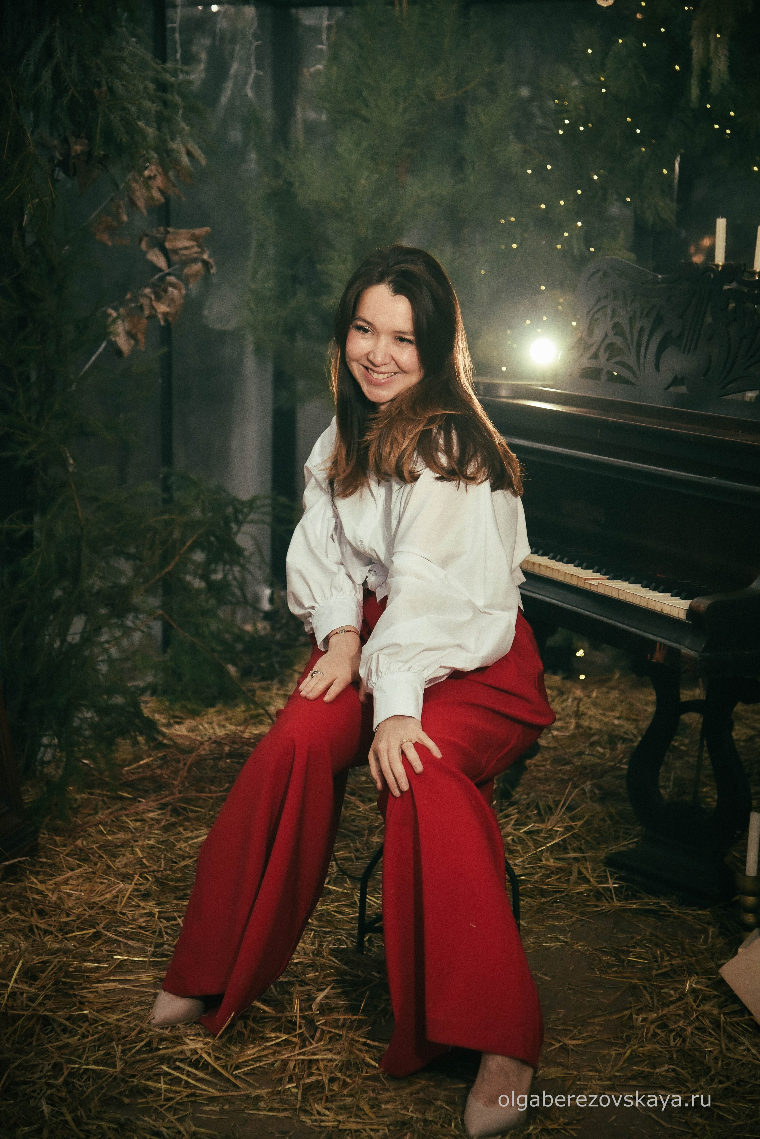 Новогодняя фотосессия с роялем