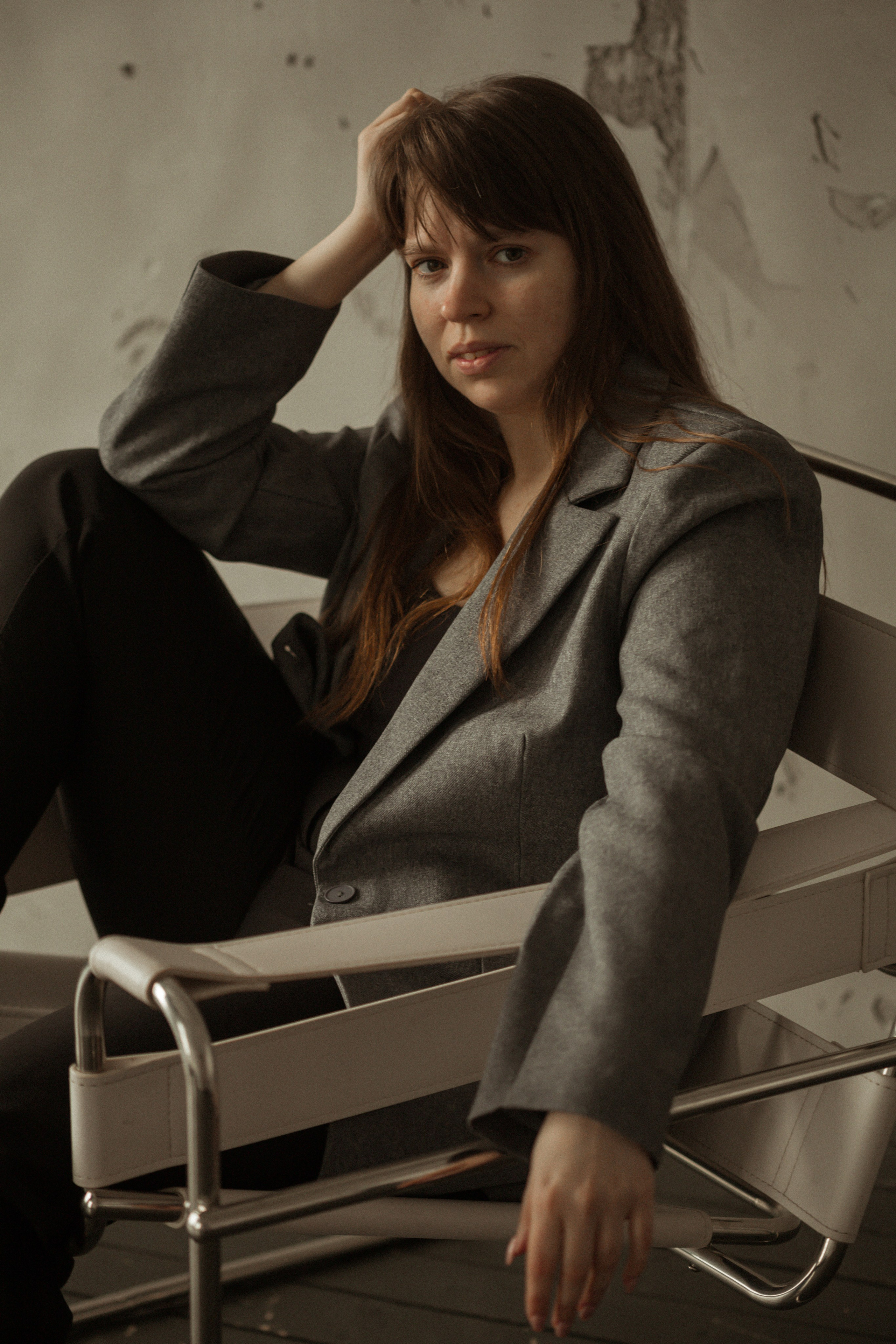 Портретная фотосессия, девушка в пиджаке - фотограф Екатерина Селиверстова