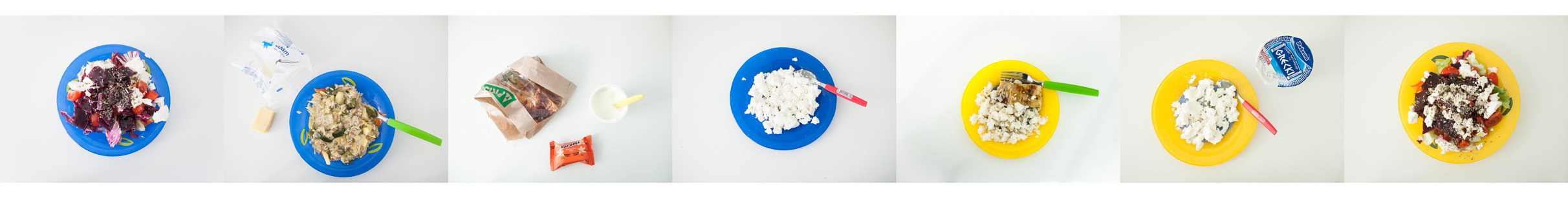 Miscellaneous food cooked by artist.