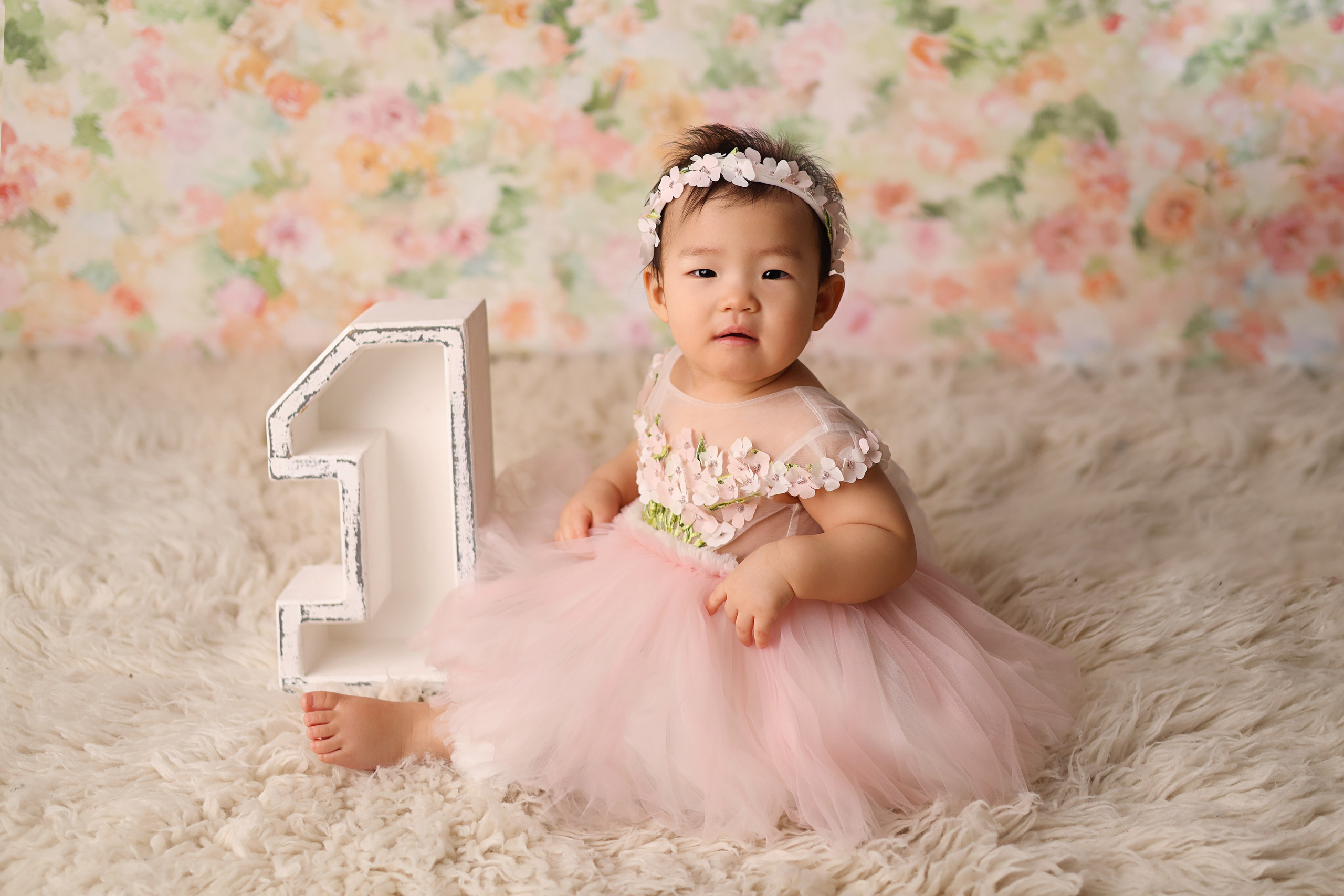 Фотосъемка одного годика Валерии. Фотограф новорожденных Москва. Ньюборн фотограф Москва