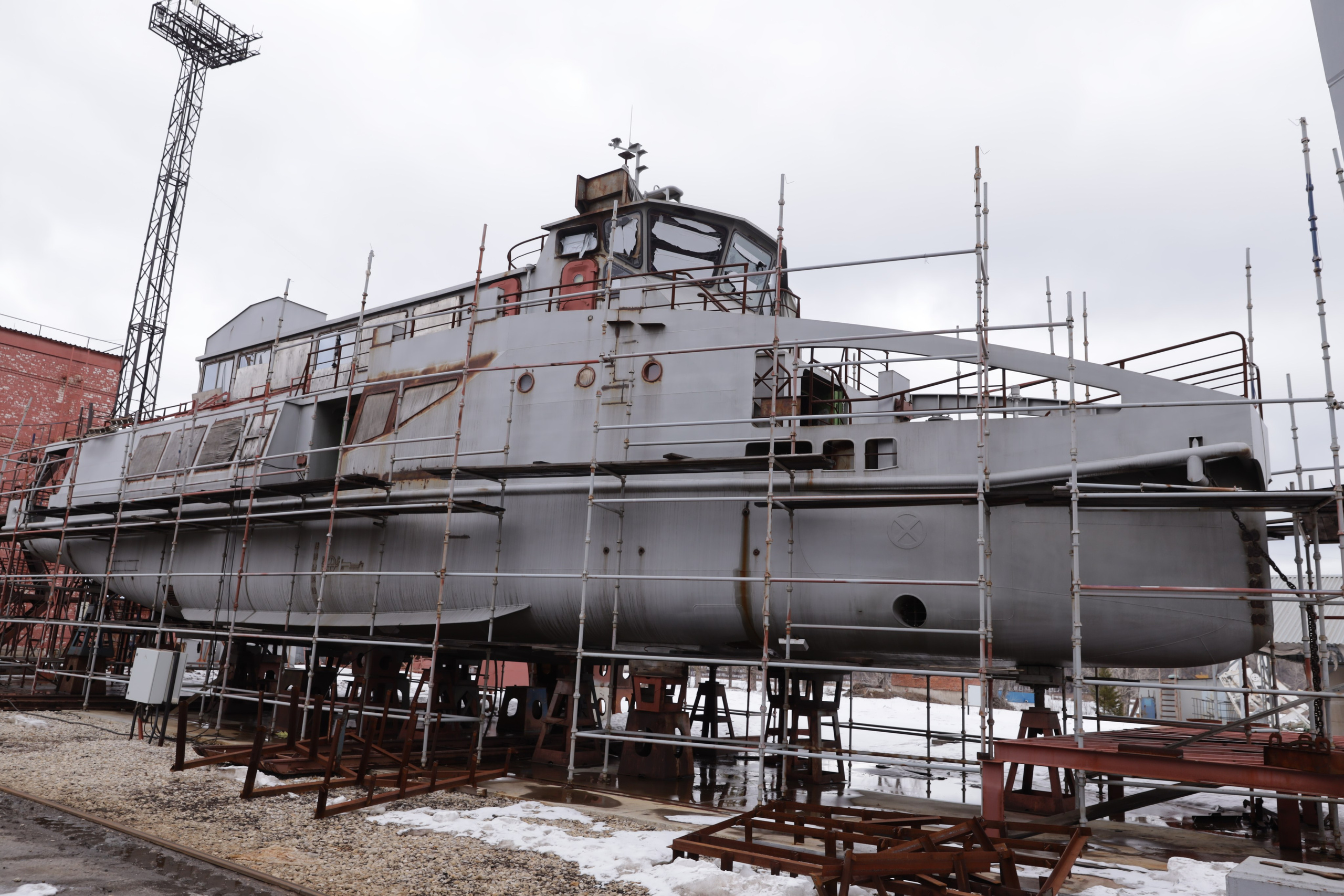 ЗАО нефтефлот Зимние фото + закаладка киля Судна. Фотограф в Самаре Максим Тырин