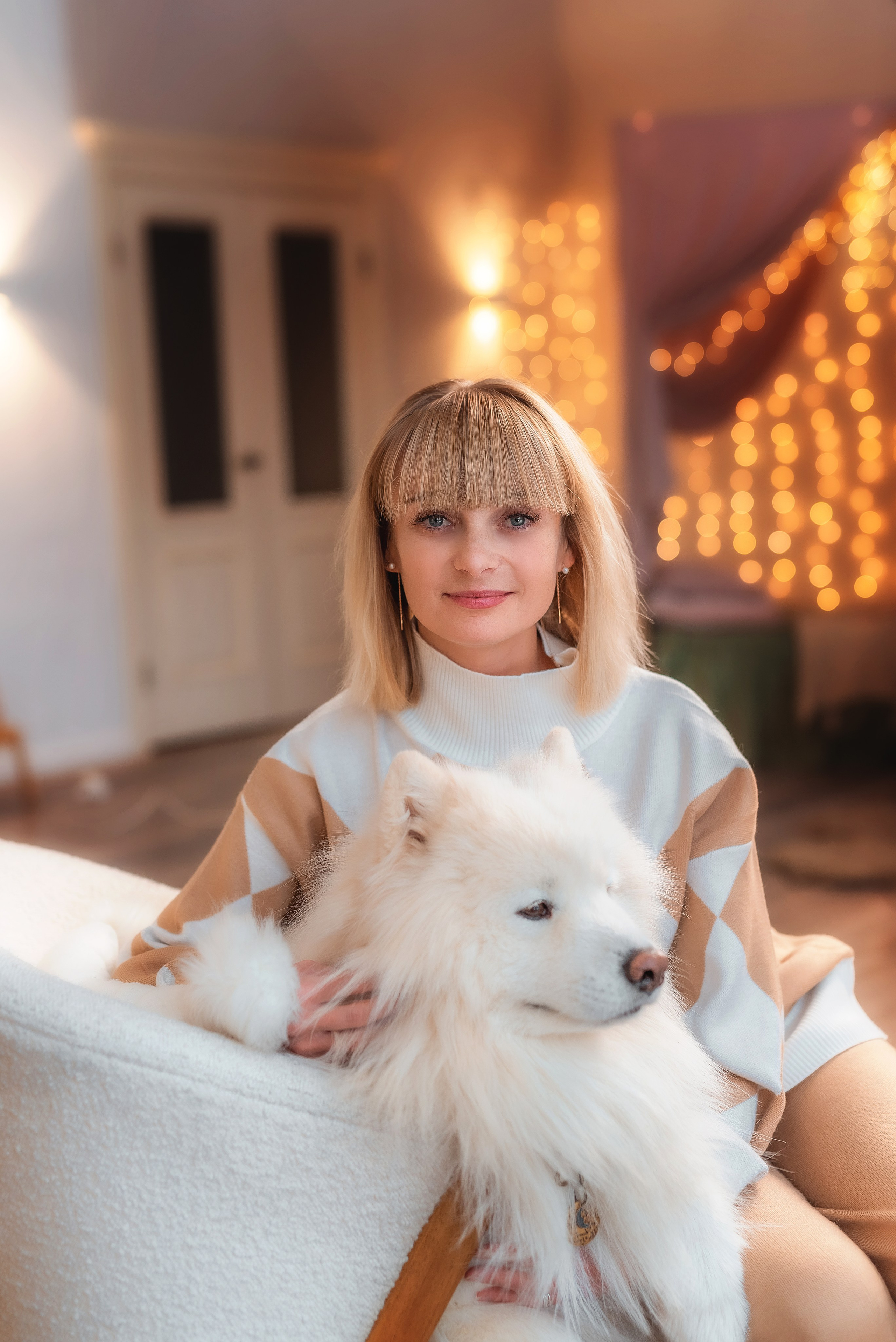 Фотосессия с самоедом. Семейный, детский фотограф в Воронеже Анна Никитина