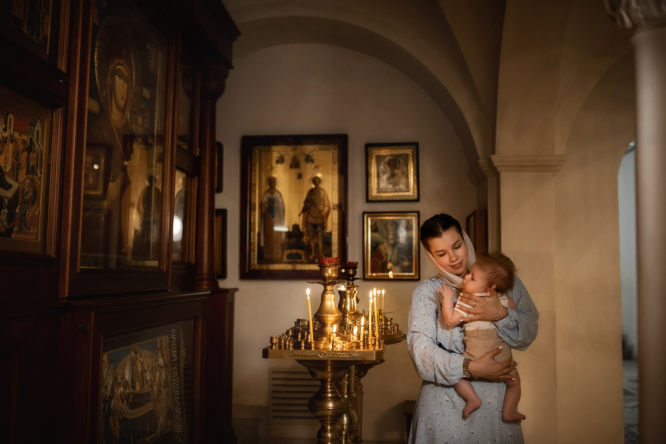 Крещение Алексея в Храме 40 Севастийских мучеников. Семейный фотограф в Ростове-на-Дону Татьяна Литвинова