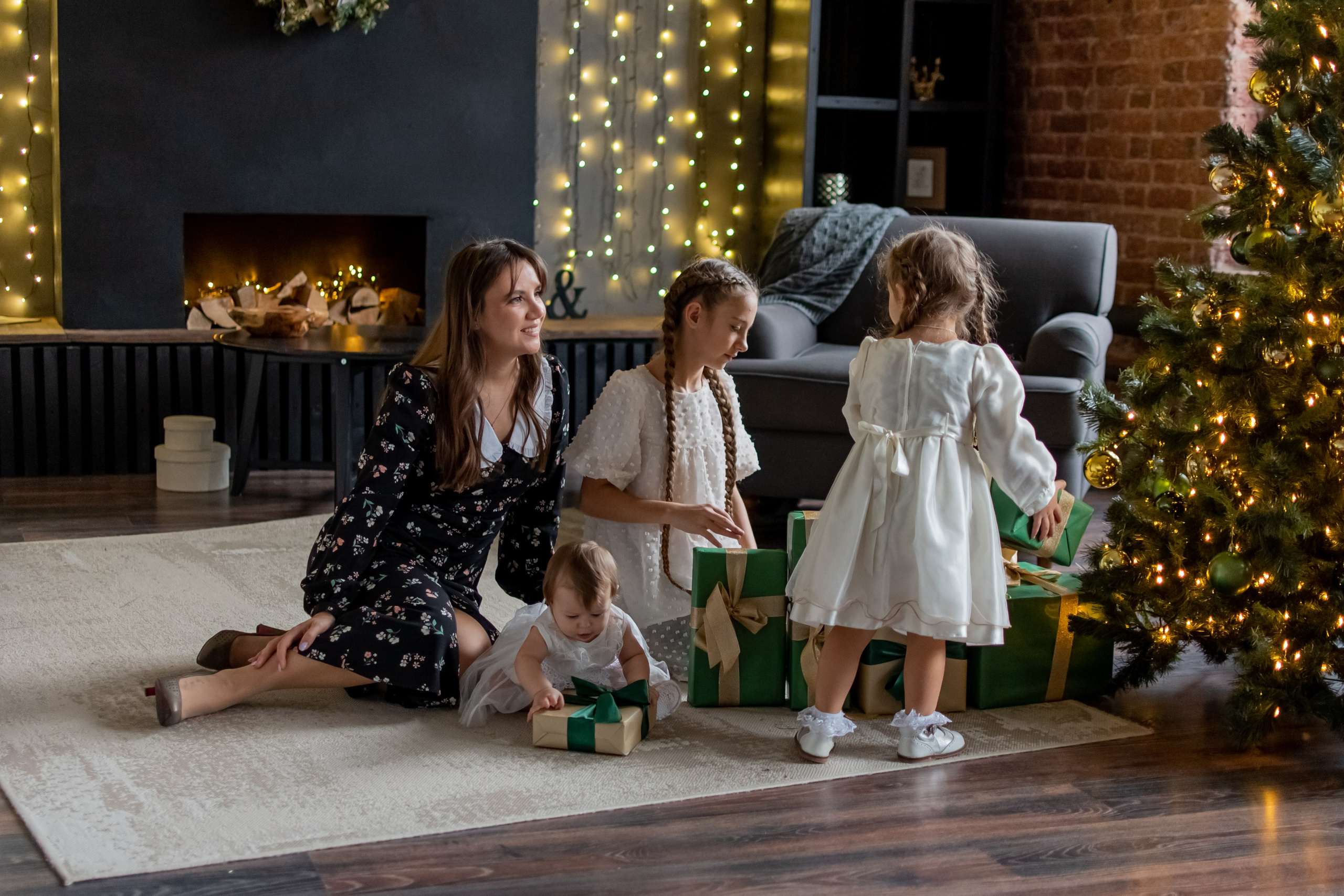 Новогодние фотосессии в студиях. Свадебный и семейный фотограф Екатерина Пушан. Москва, Балашиха, Железнодорожный, Солнечногорск