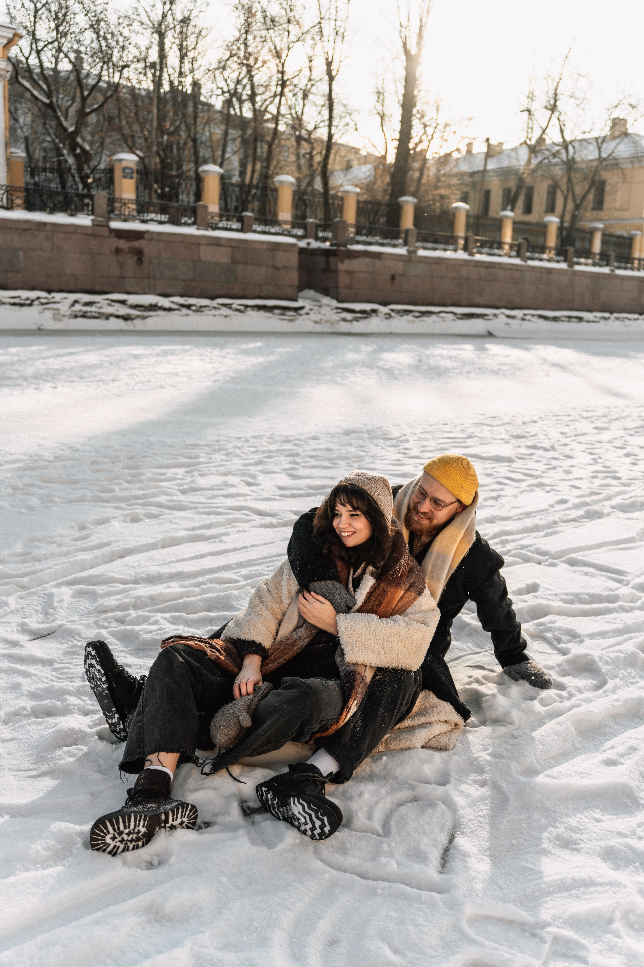 Парная фотосессия в Санкт-Петербурге. Фотосессия на замерзшем льду. Федосова Елизавета - фотограф Санкт-Петербург. fedosova__ph