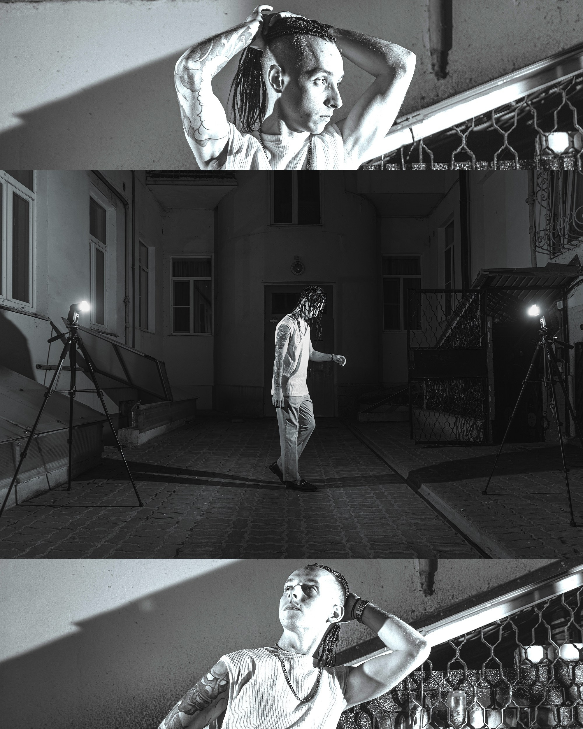 Мужчина танцует на фотосессии в Ростове на Дону