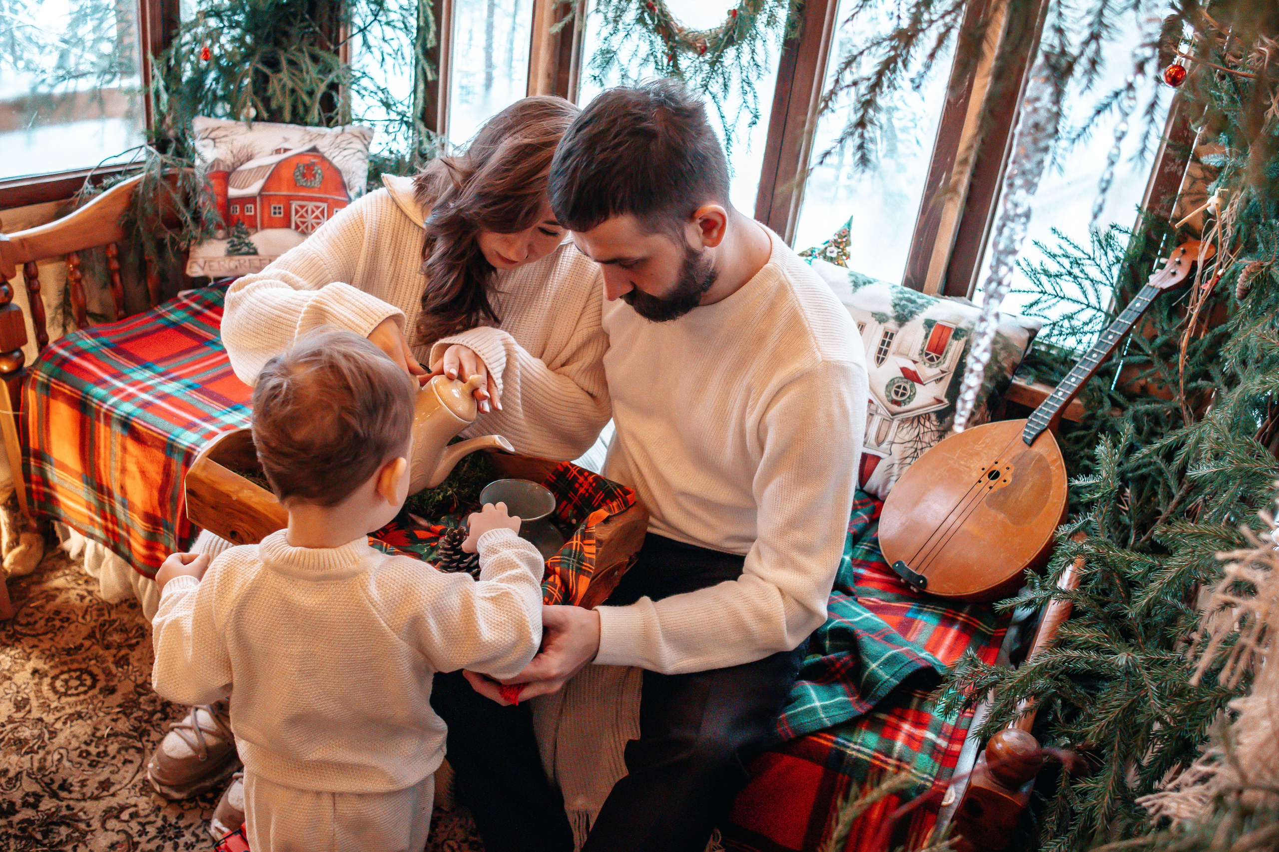 Семейная новогодняя фотосессия, Екатеринбург. Фотограф в Екатеринбурге Пойгина Елена