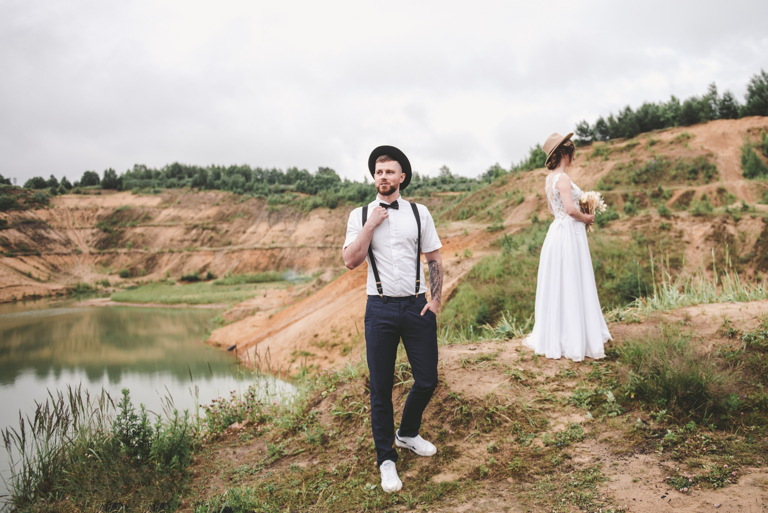 Выездная регистрация на песчаном карьере. Свадебный и семейный фотограф София Невская