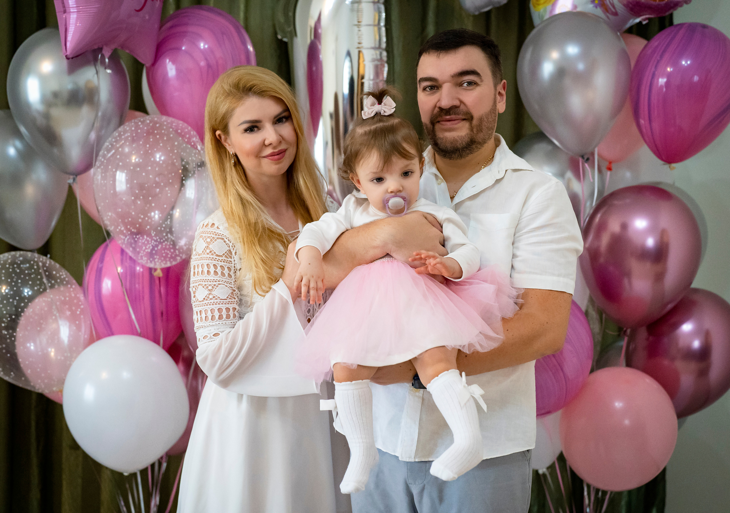 День Рождения Адель 1 год: фотосессия дома. Детский и семейный фотограф в Москве Евгения Киеза