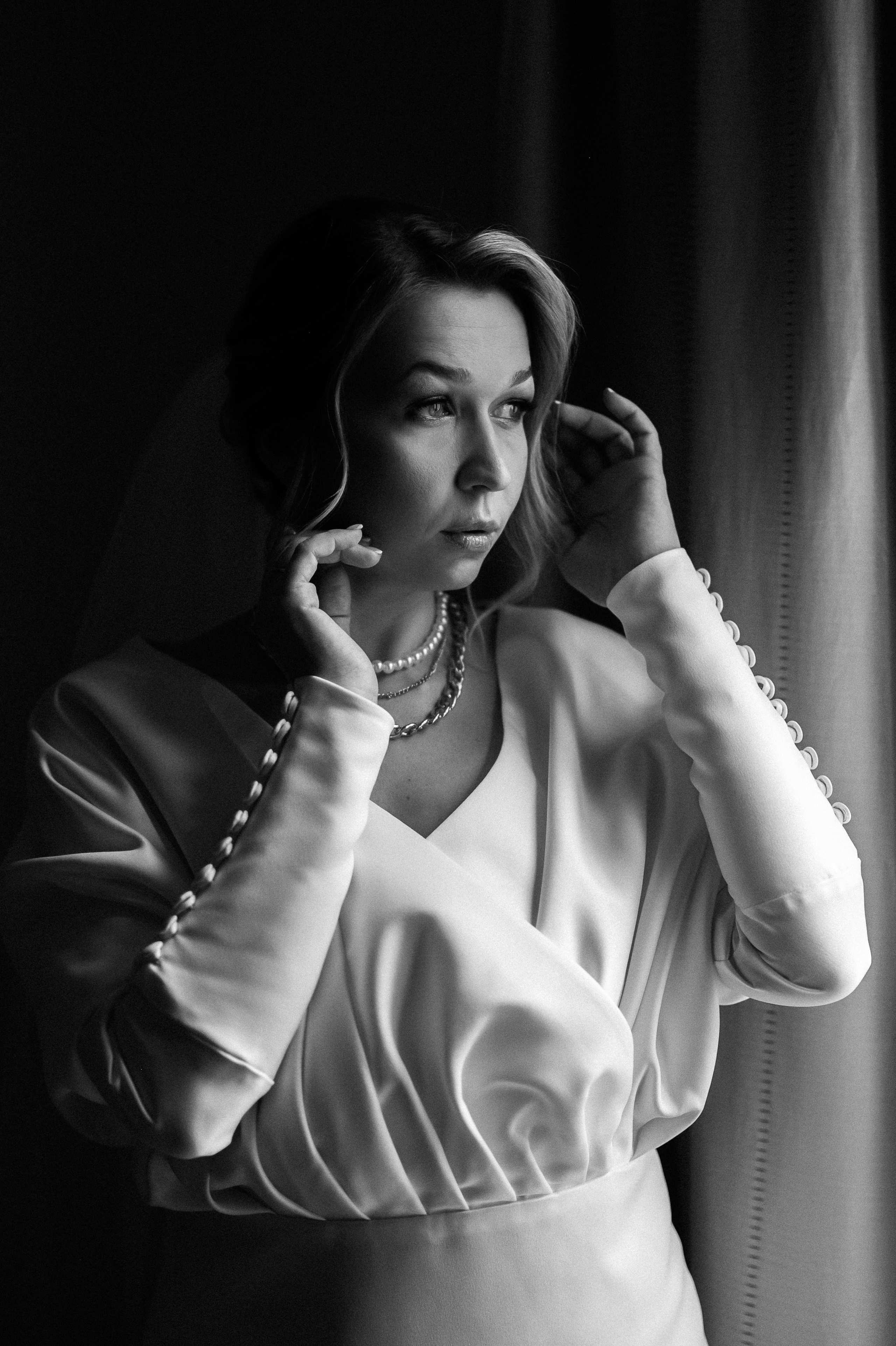 ЧБ портрет невесты