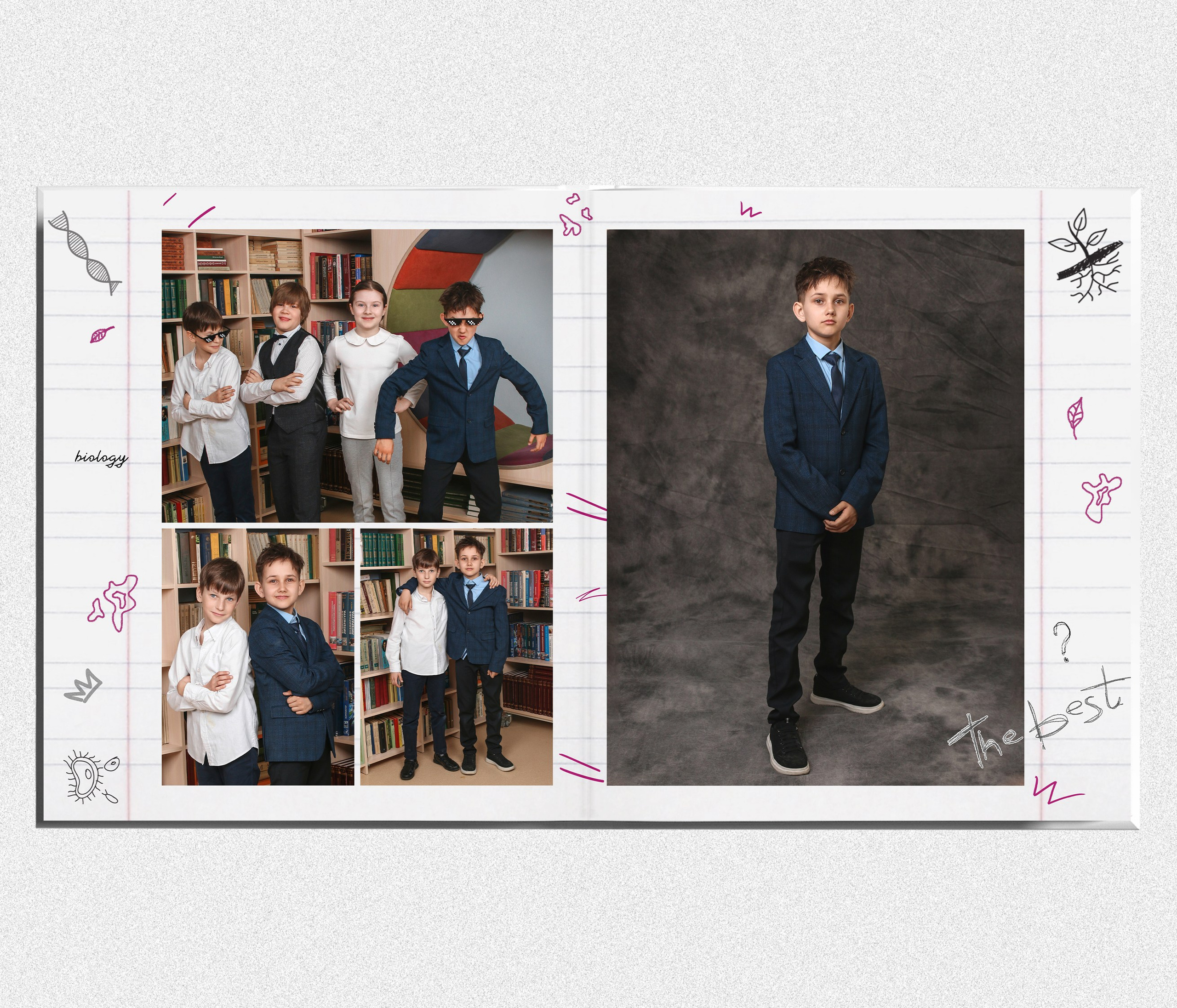 Выпускной фотоальбом "Портрет". Выпускные альбомы в Тюмени для школ, садов, вузов спортивных секций