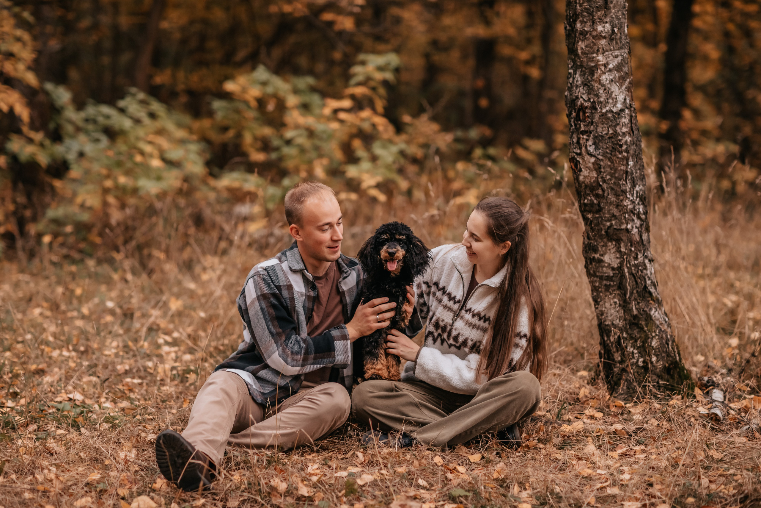 Пряник и семья, прогулка в Тимирязевском парке. Семейный фотограф анималист Мария Крючкова