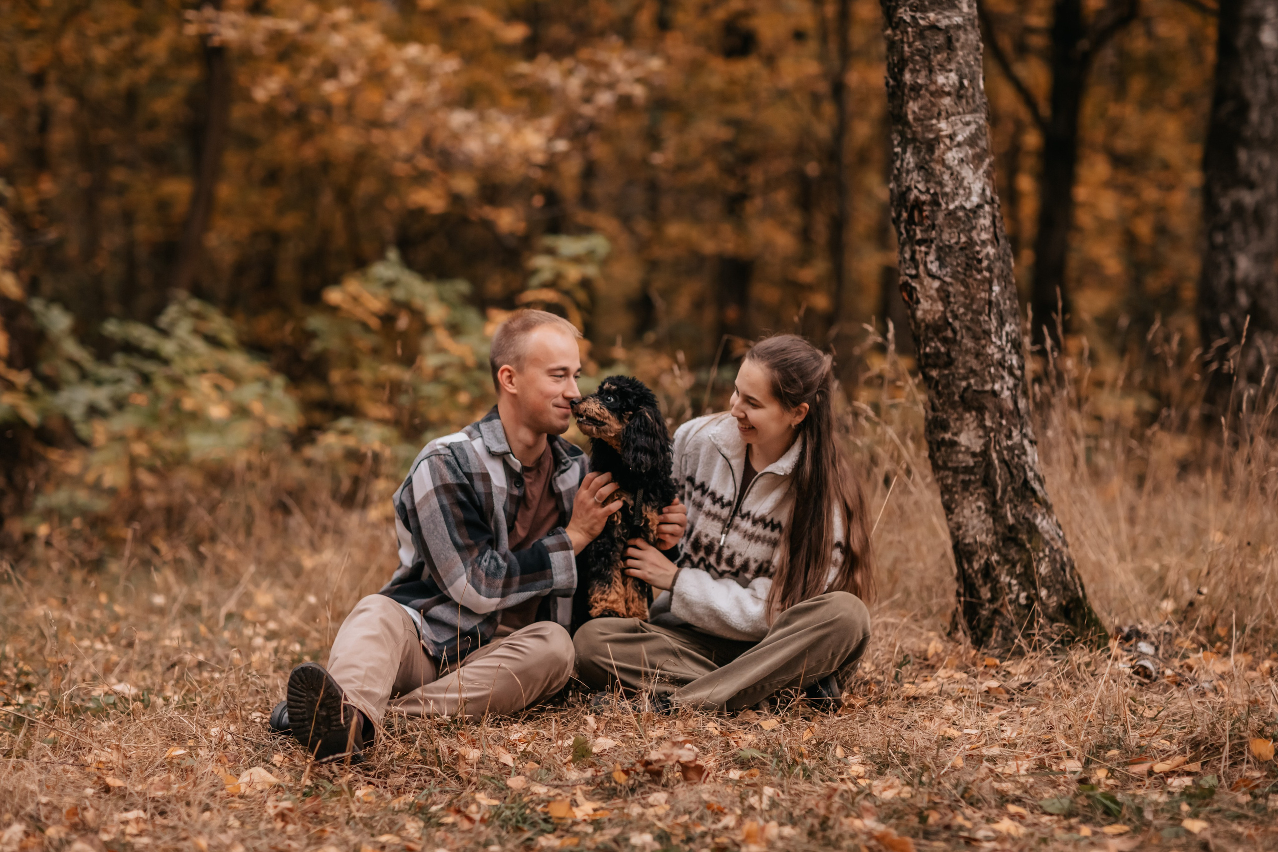Пряник и семья, прогулка в Тимирязевском парке. Семейный фотограф анималист Мария Крючкова