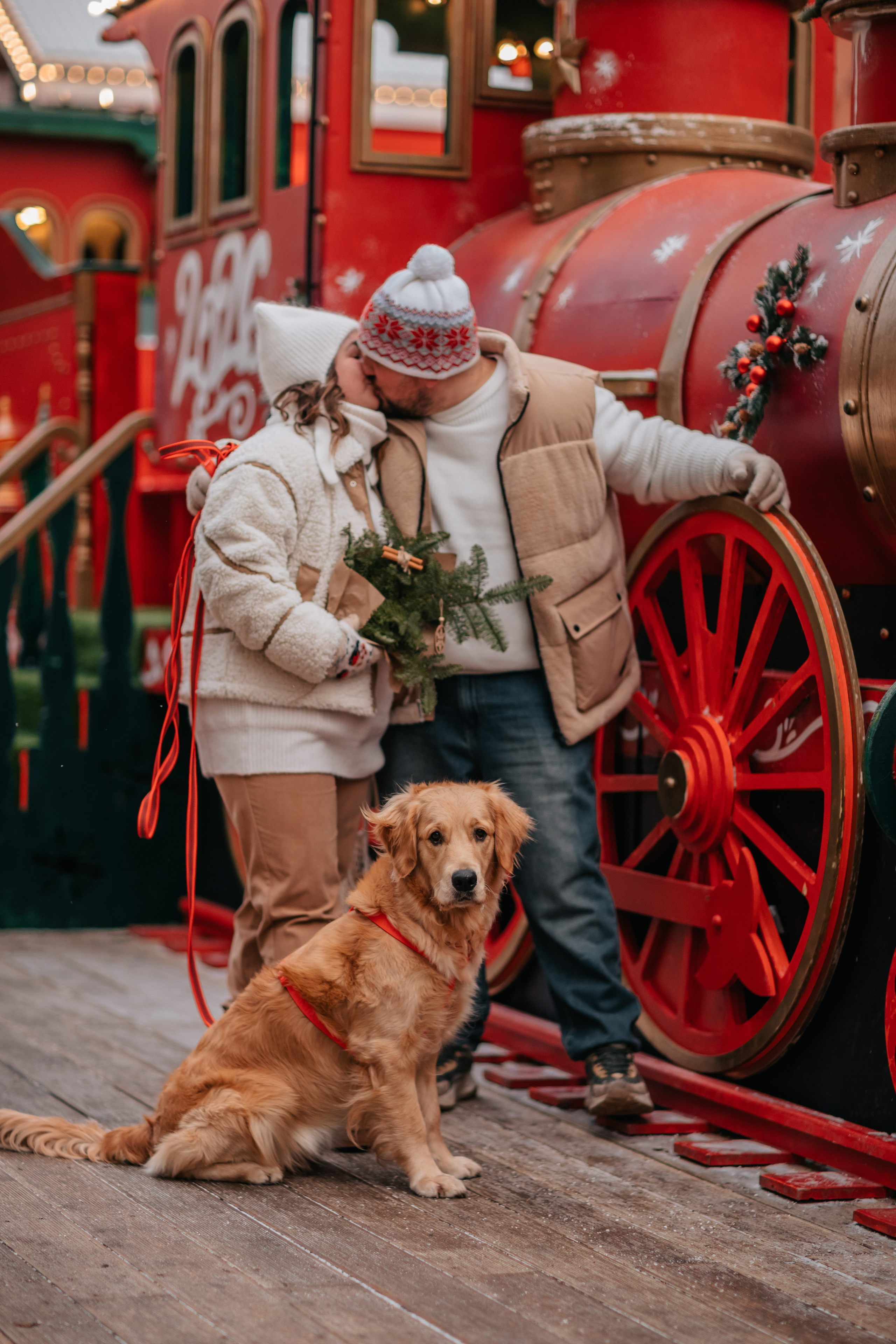 Бетти, Катя и Лёша. Новогодняя история. Семейный фотограф анималист Мария Крючкова