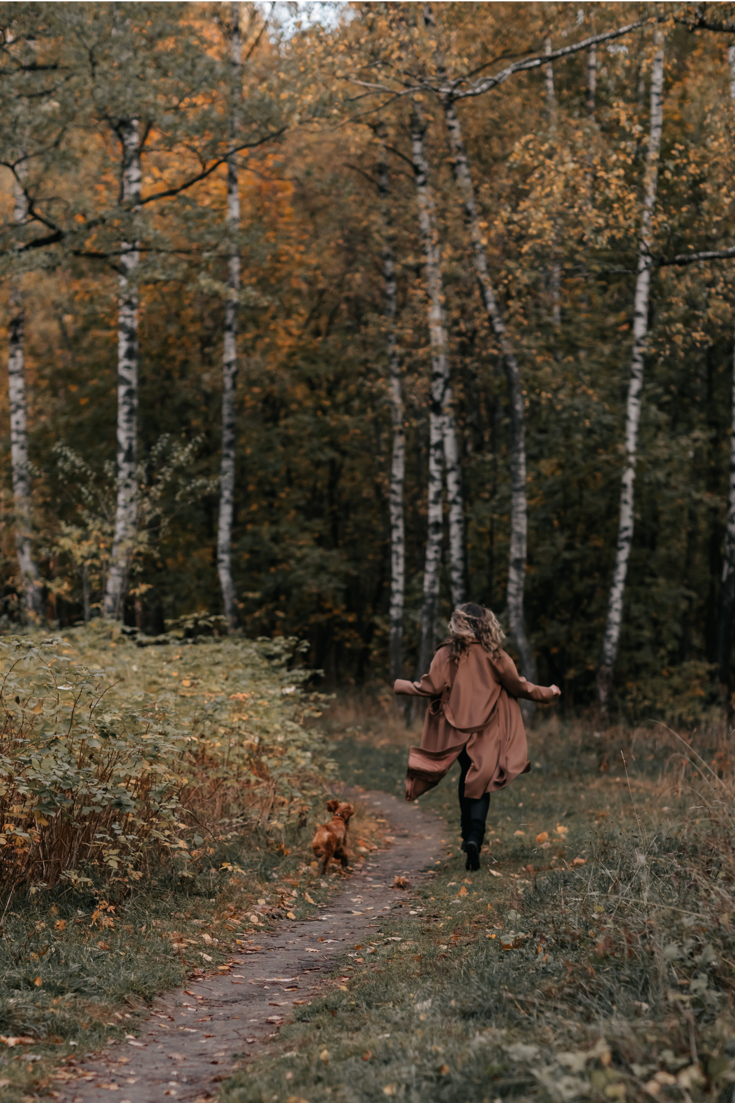 Ольга и Рокси, прогулка в Тимирязевском парке. Семейный фотограф анималист Мария Крючкова