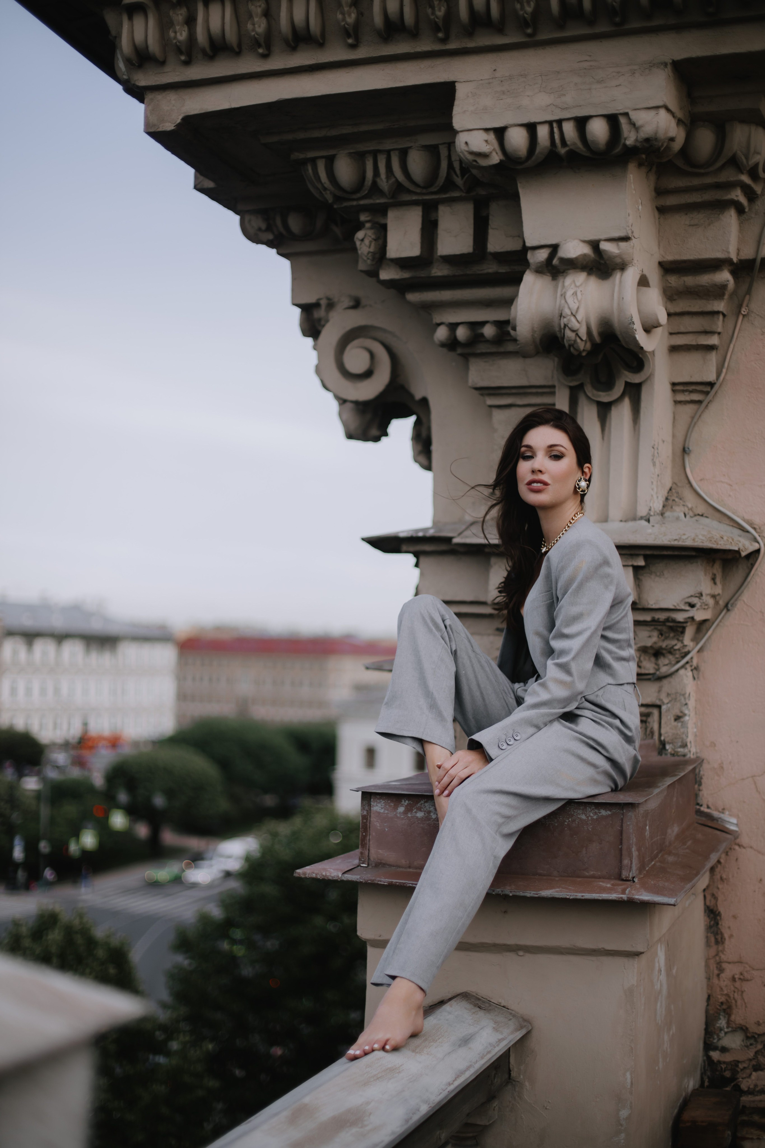 Вероника (съемка на крыше). Фотограф в Москве и Санкт-Петербурге Дарина