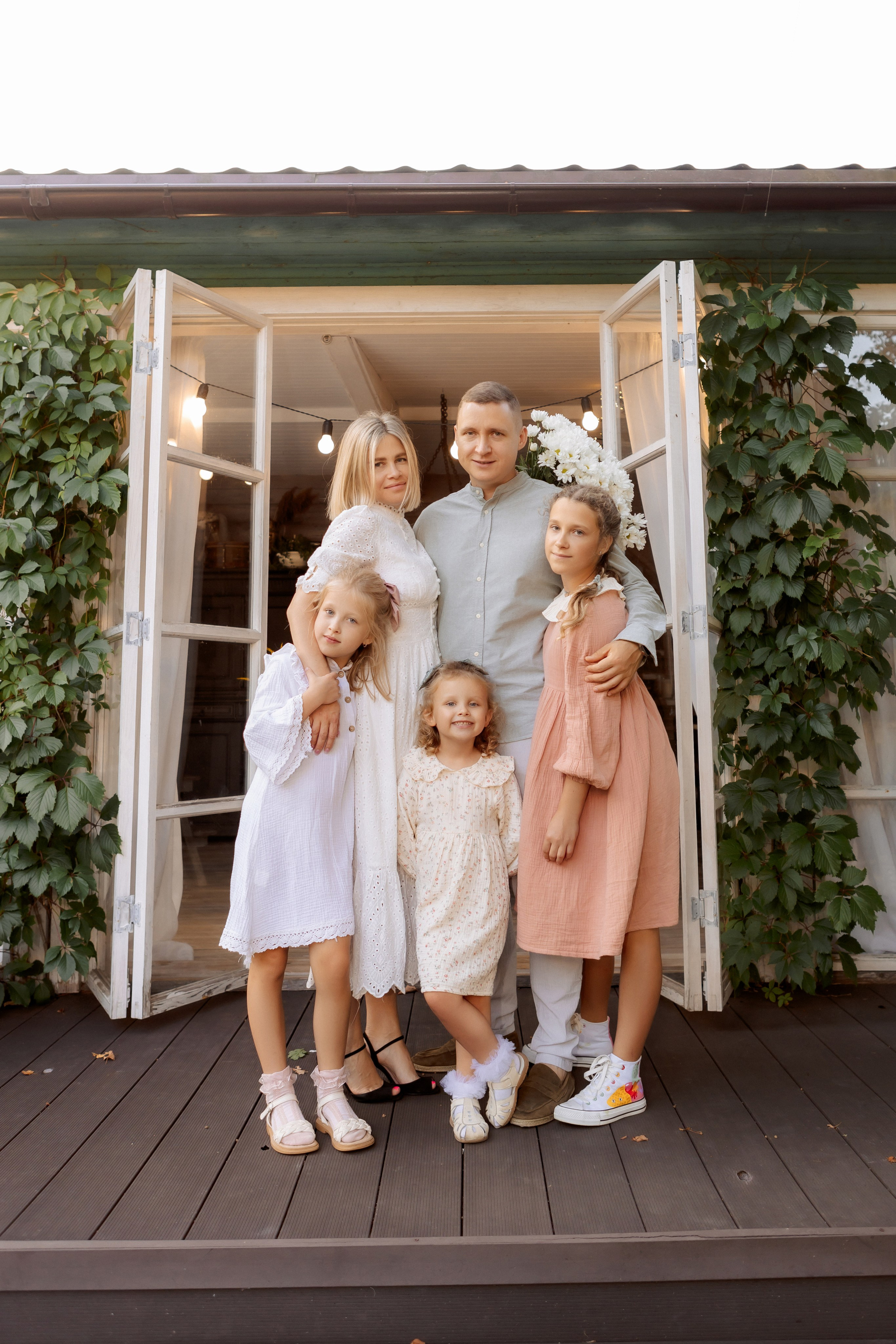 Семейная фотосессия на веранде. Зотова Алена — семейный и женский фотограф в Зеленограде