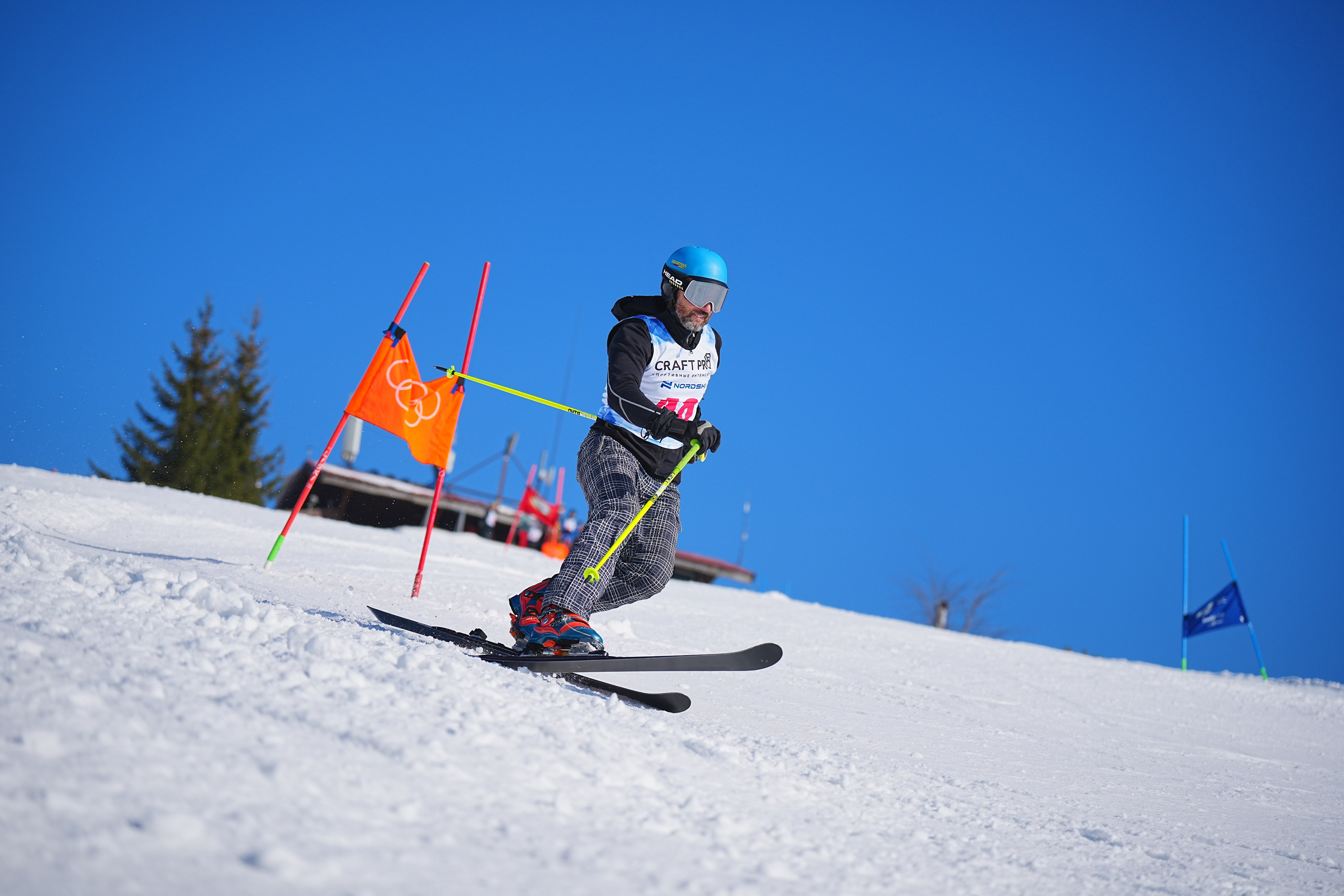 Шуколово. Открытое Первенство МФТИ по горным лыжам. GS, Telemark, 2024. Фотограф Студитский Евгений
