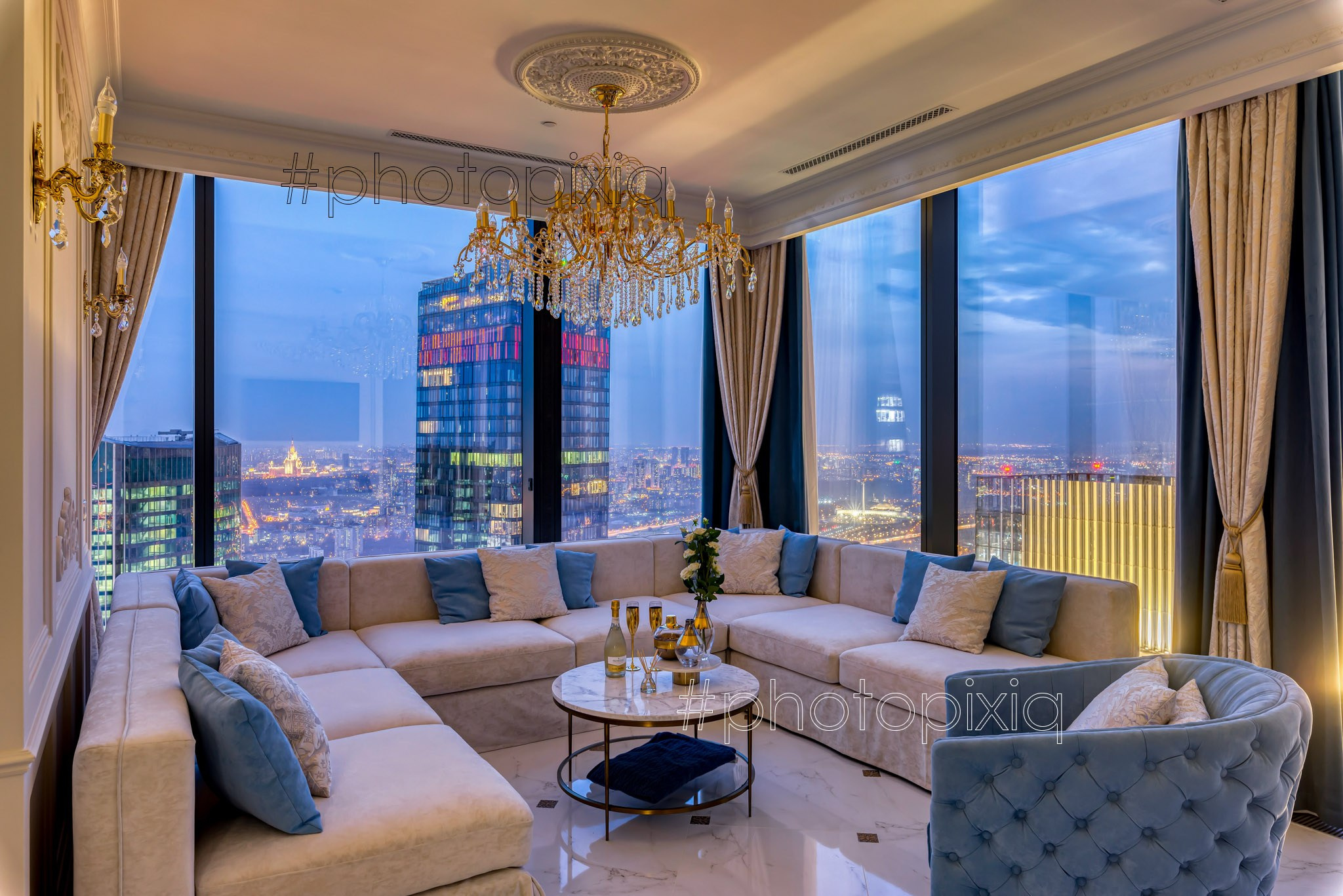 Интерьерная съёмка апартаментов в Neva Towers. Интерьерная съёмка и виртуальные туры — Интерьерный фотограф Кузнецов Сергей (photopixiq)