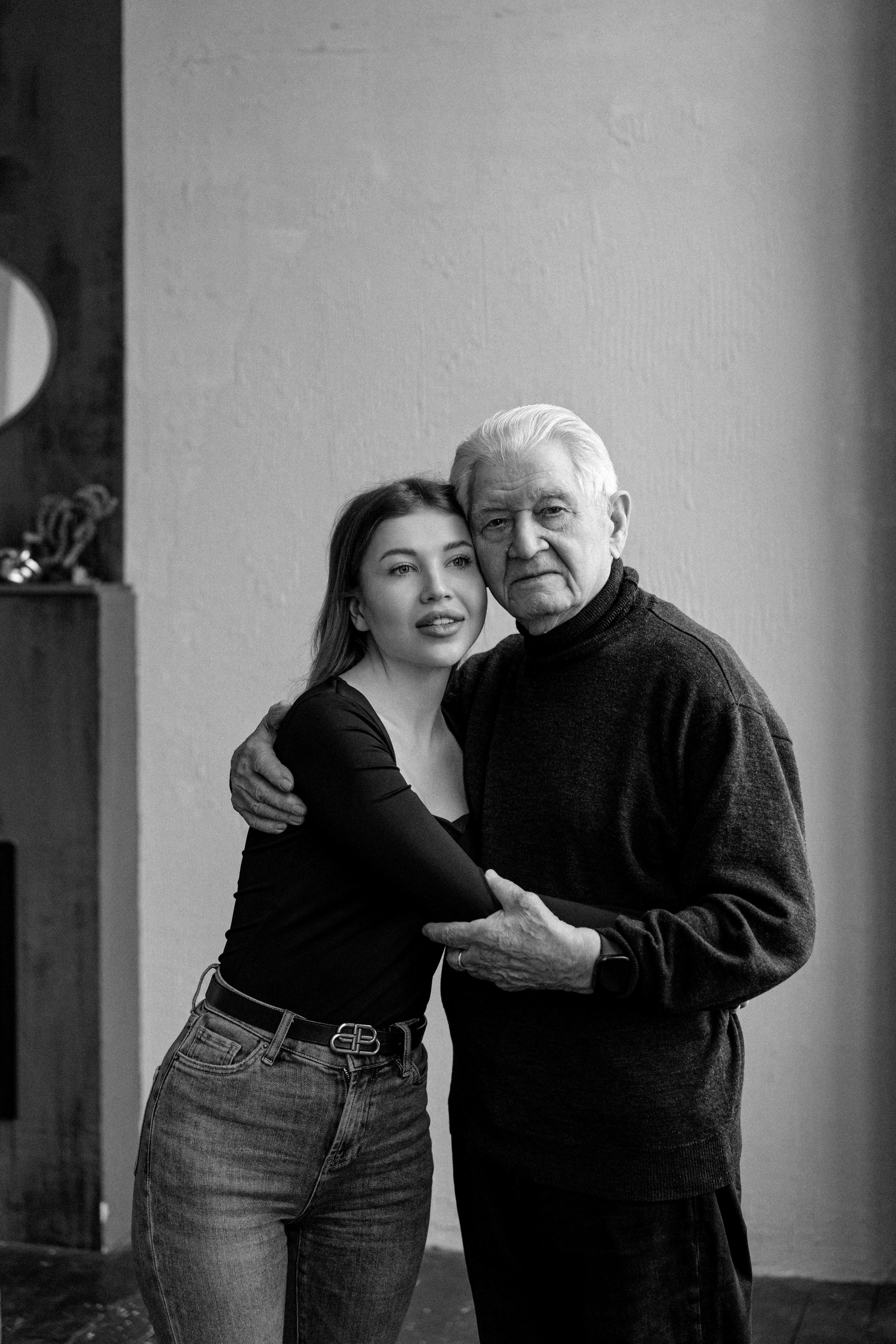 Анастасия и дедушка. Свадебный и семейный фотограф в Калининграде Анастасия Гриценко