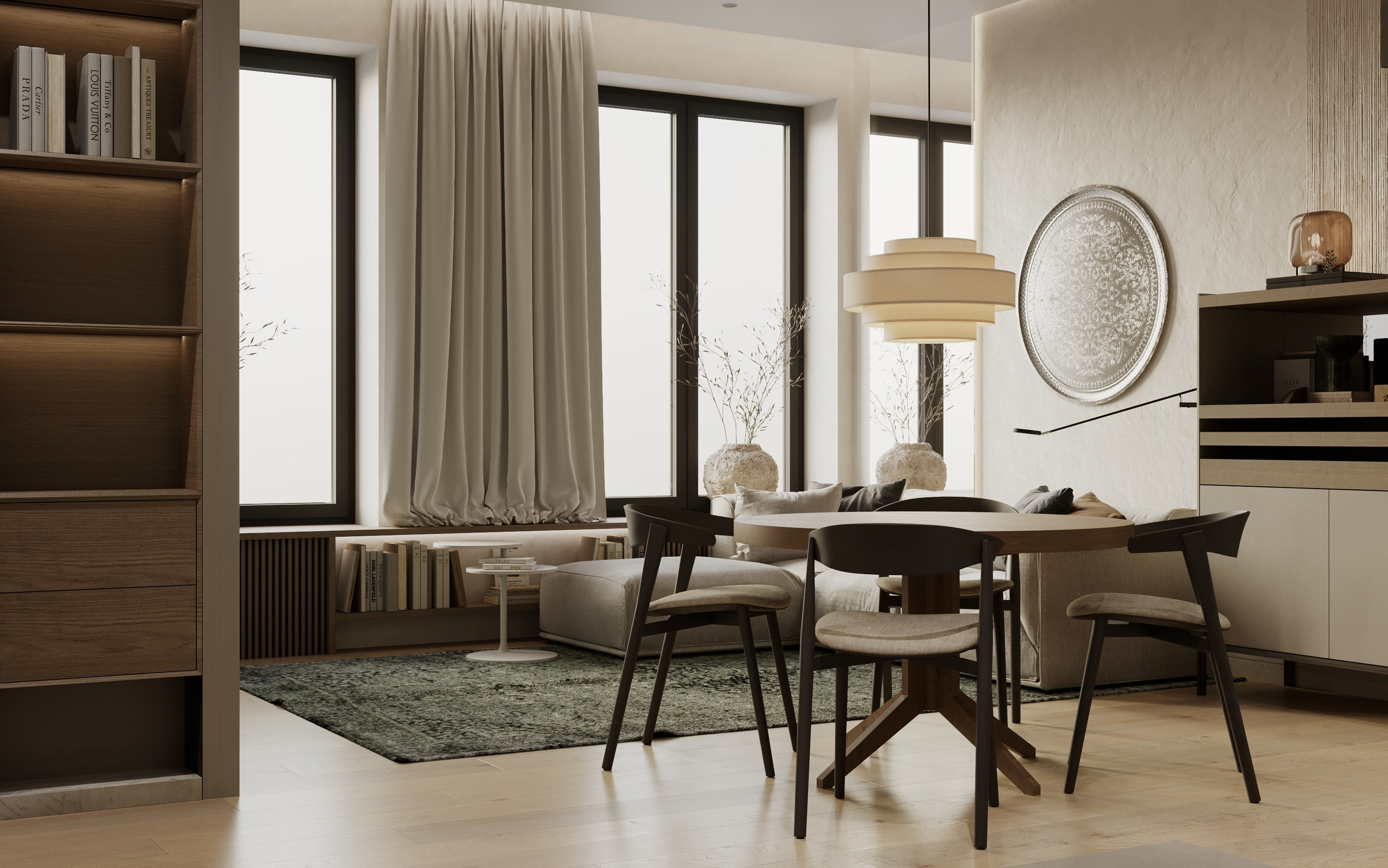 Гостиная зона Клубный дом «West Garden». Интерьеры и архитекура