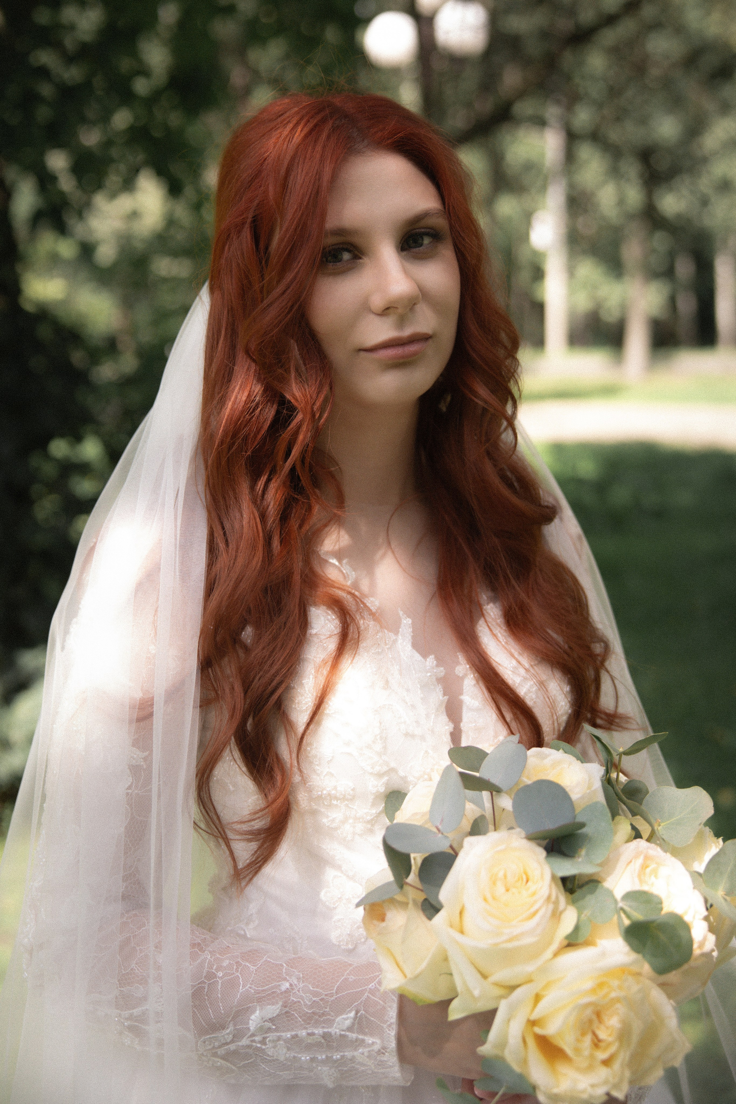 Фотосессия свадьбы Ивана и Александры в парке Горки Ленинские