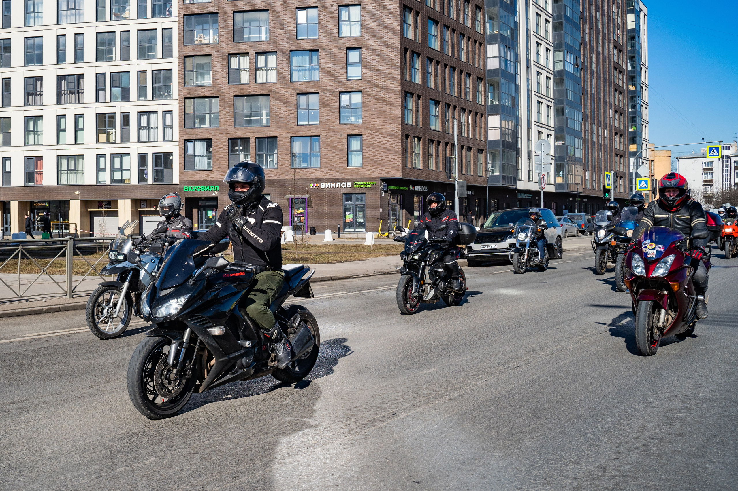 Весенний прохват мотоклуба Normans Riders MC. Концертный и репортажный фотограф в Санкт-Петербурге Слава Пахомов