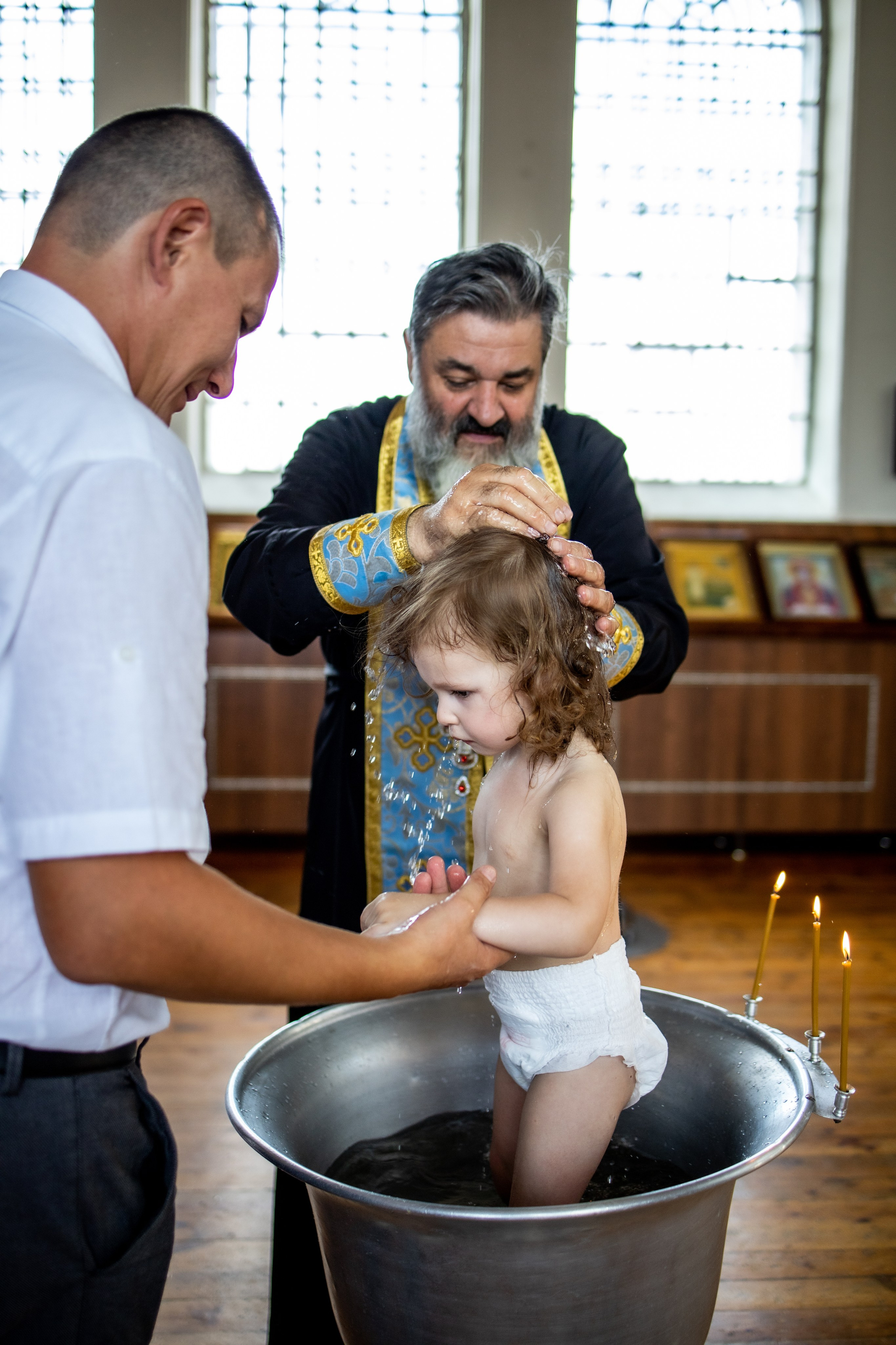 Таинство Крещения Евы, Арины и Дарьи. Фотограф Надежда Лукьянова