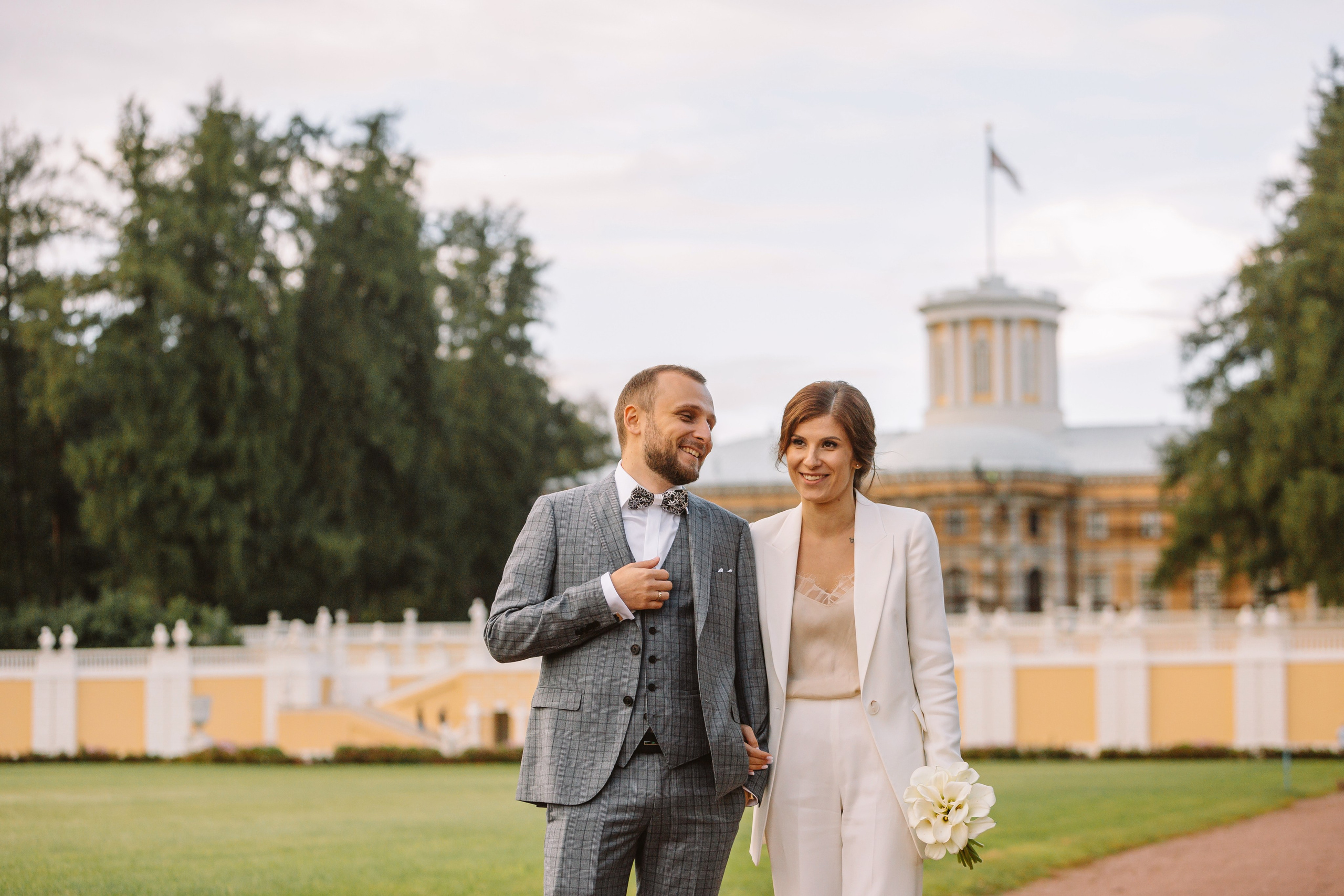Свадебная фотосессия Давида и Марины в усадьбе Архангельское. Фотограф и видеограф Анна Домашенко