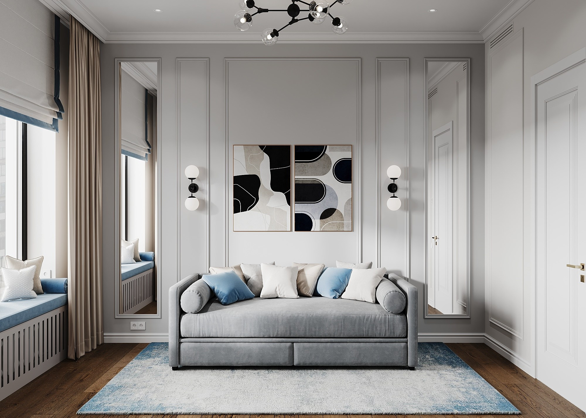 RESIDENCE WEST GARDEN, MOSCA. Irina Balykina — Interior 3D Visualisation