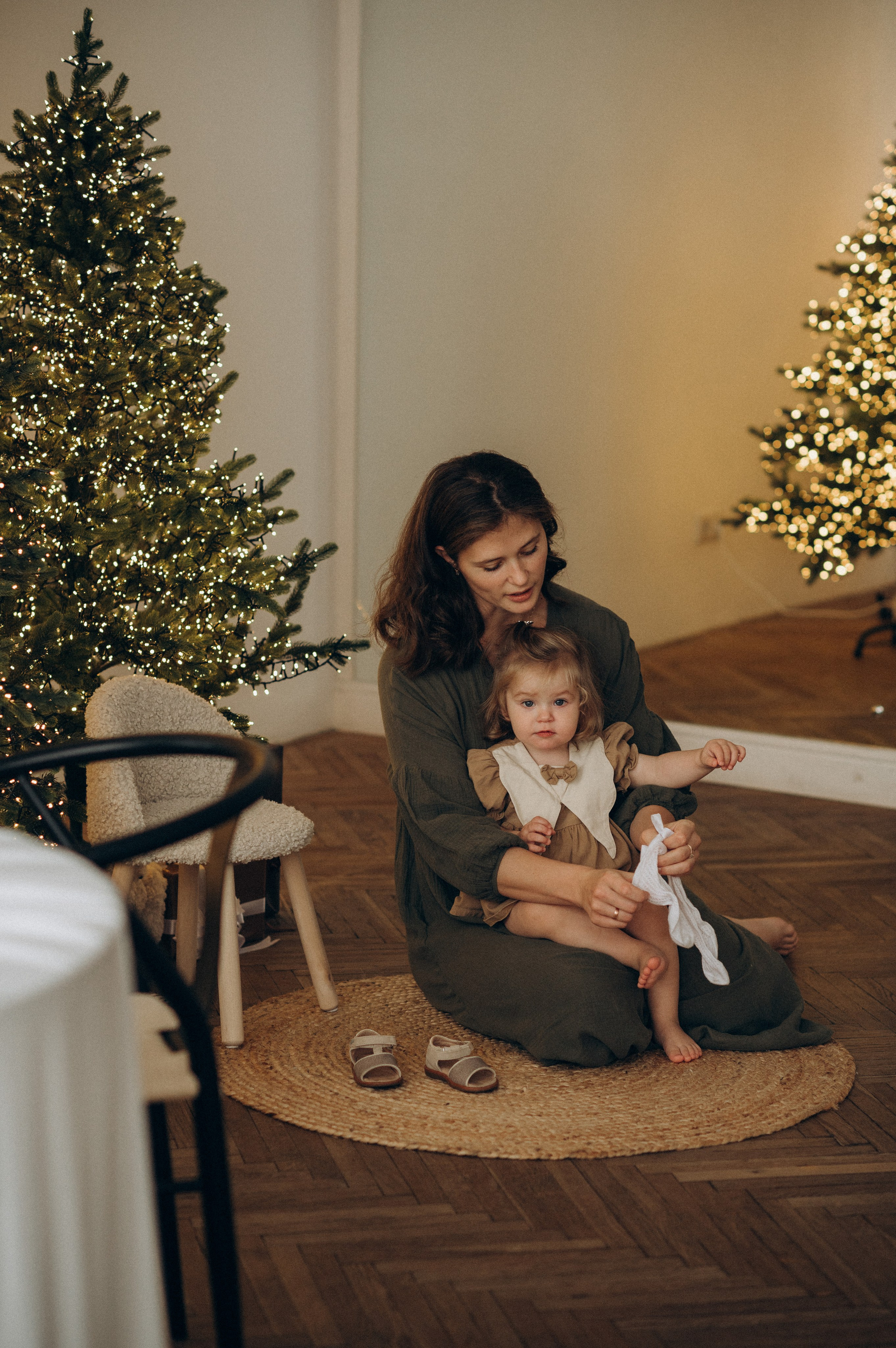 Семейная новогодняя фотосессия в студии. Семейный фотограф в Домодедово и Москве Елена Пичугина